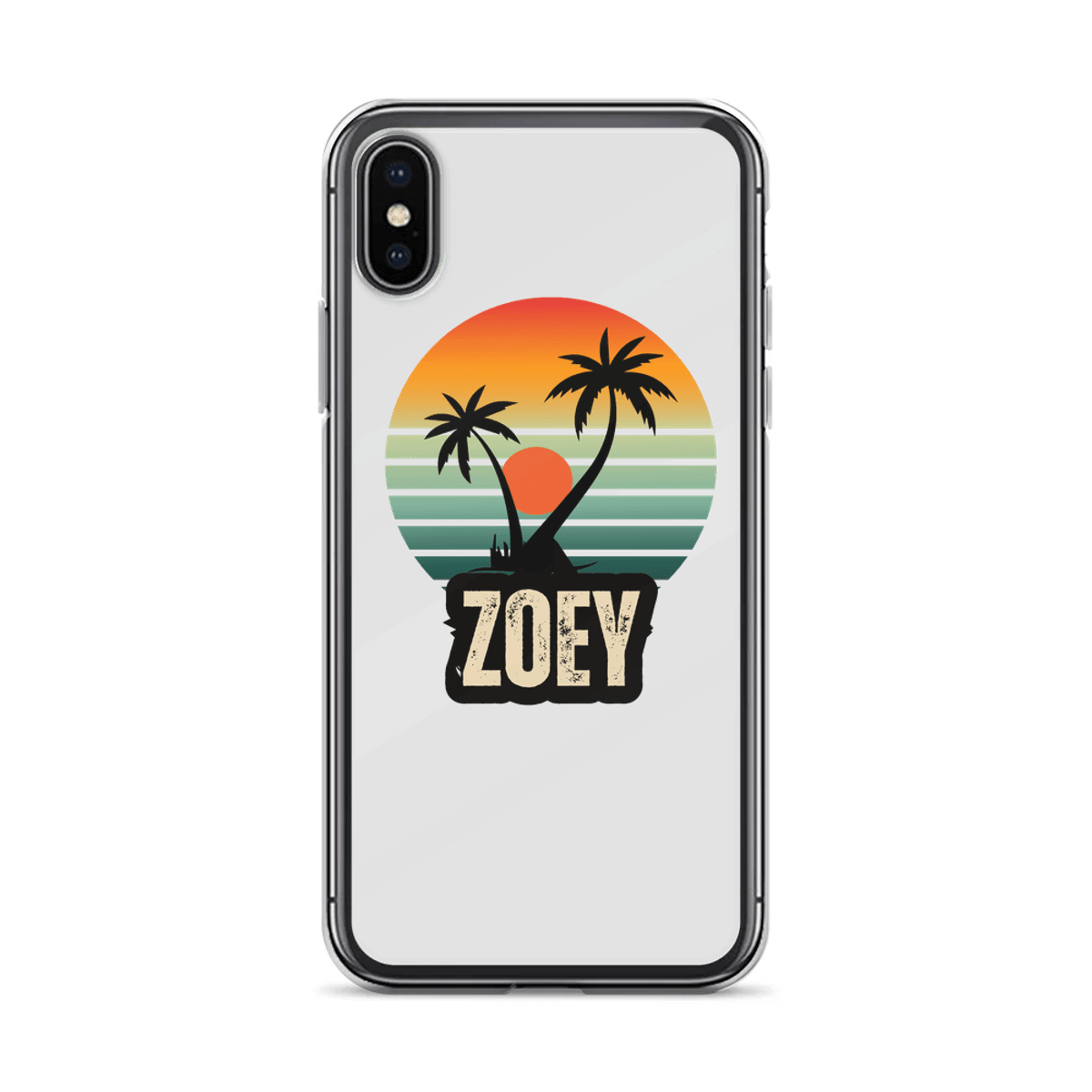 Personalized ZOEY Retro Sunset Phone Case