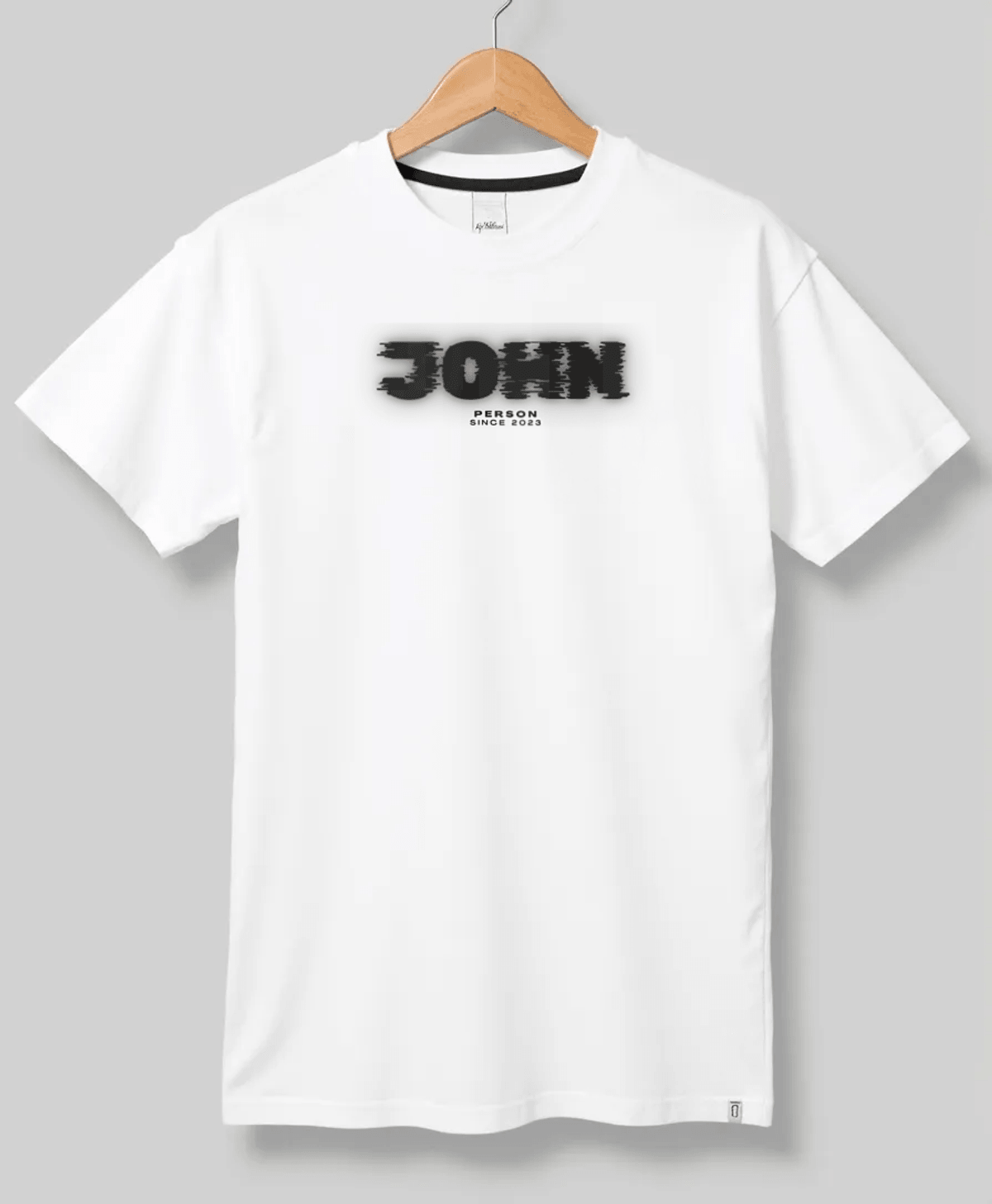 Personalized JOHN Glitch-Style T-Shirt