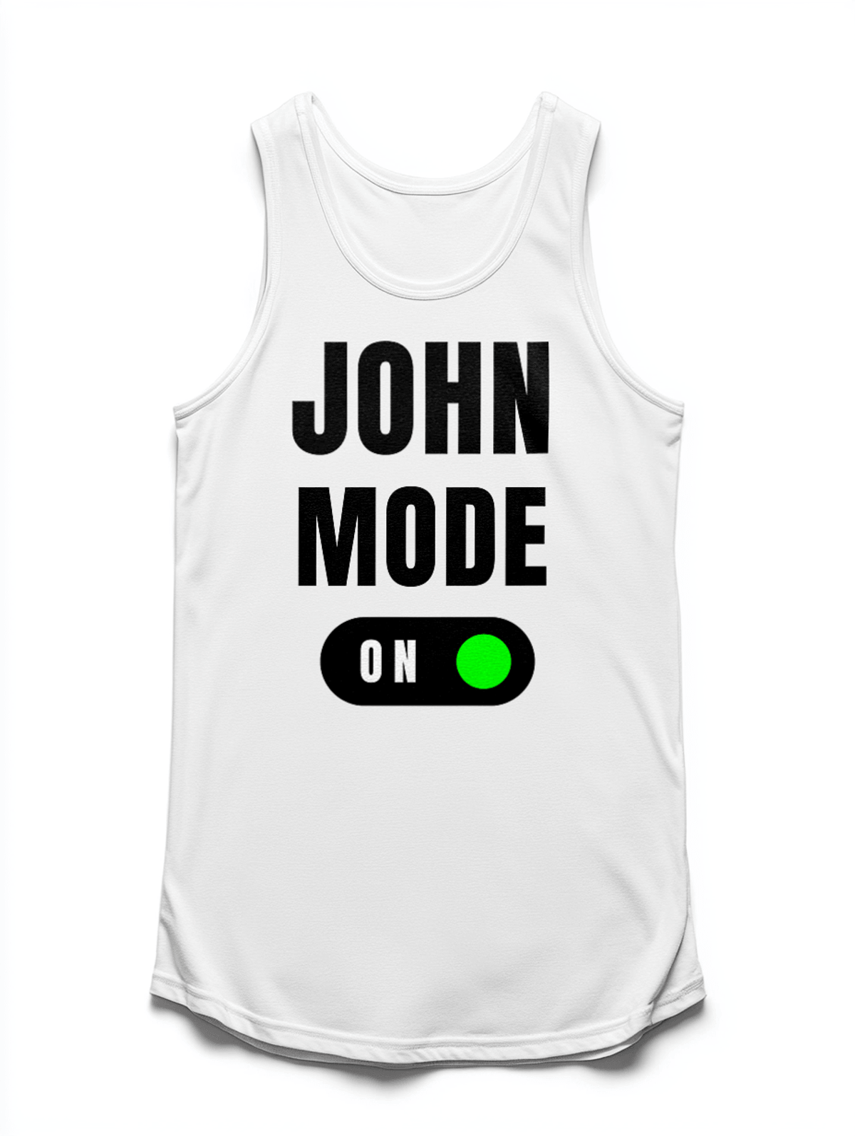 Personalized JOHN Tank Top with Bold Typography