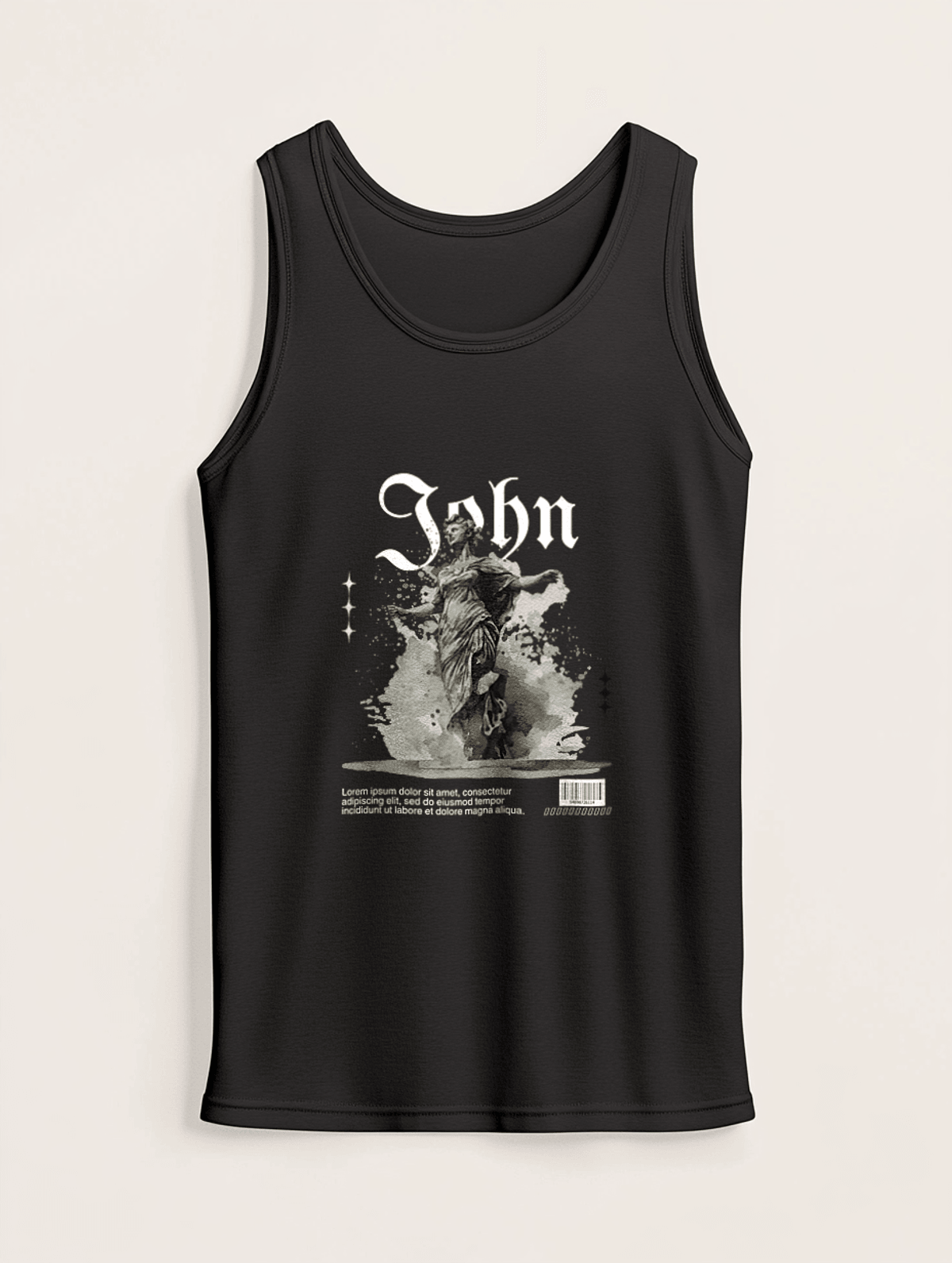 Personalized JOHN Vintage Statue Tank Top