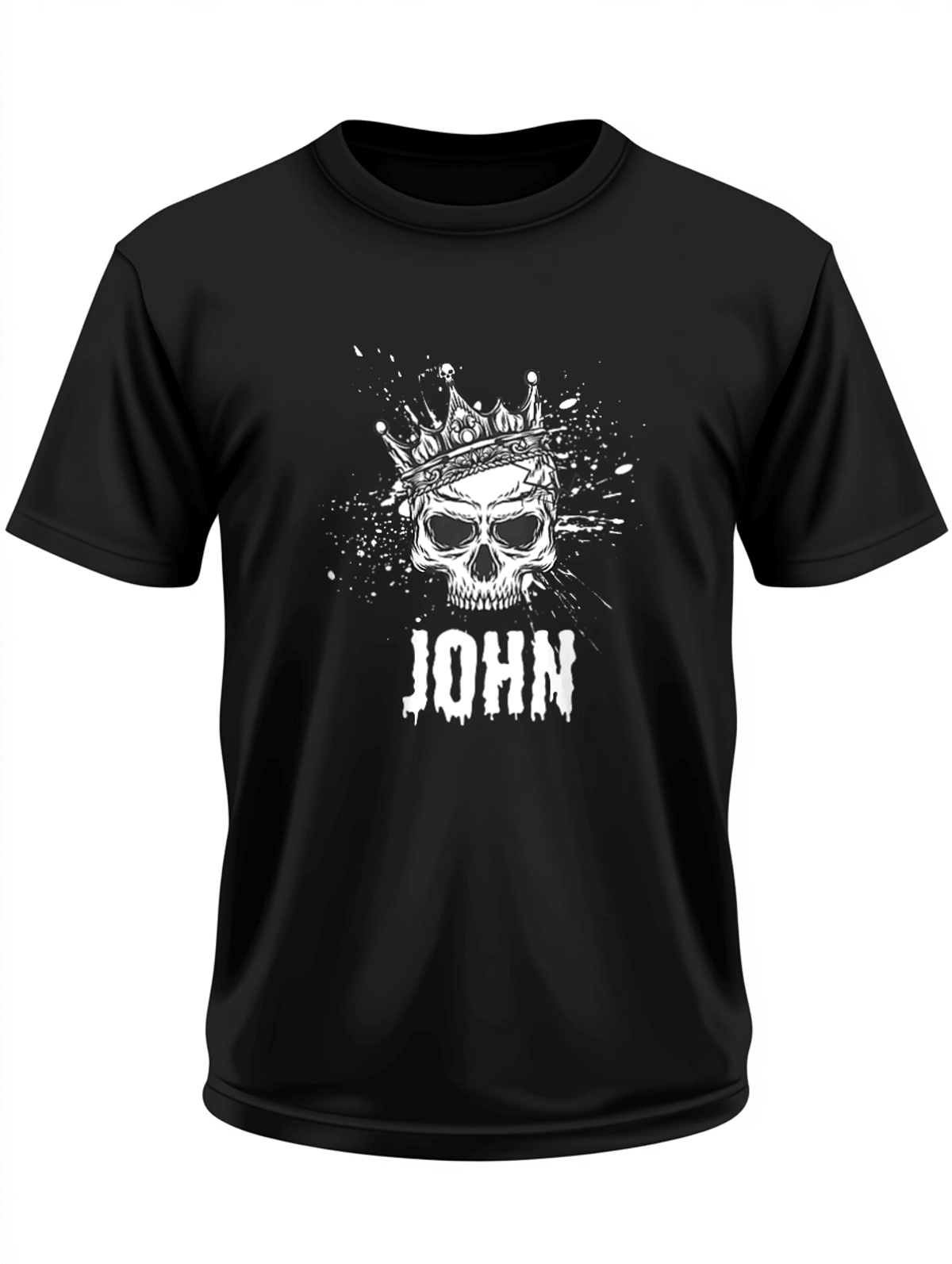 Personalized JOHN Skull Crown T-Shirt