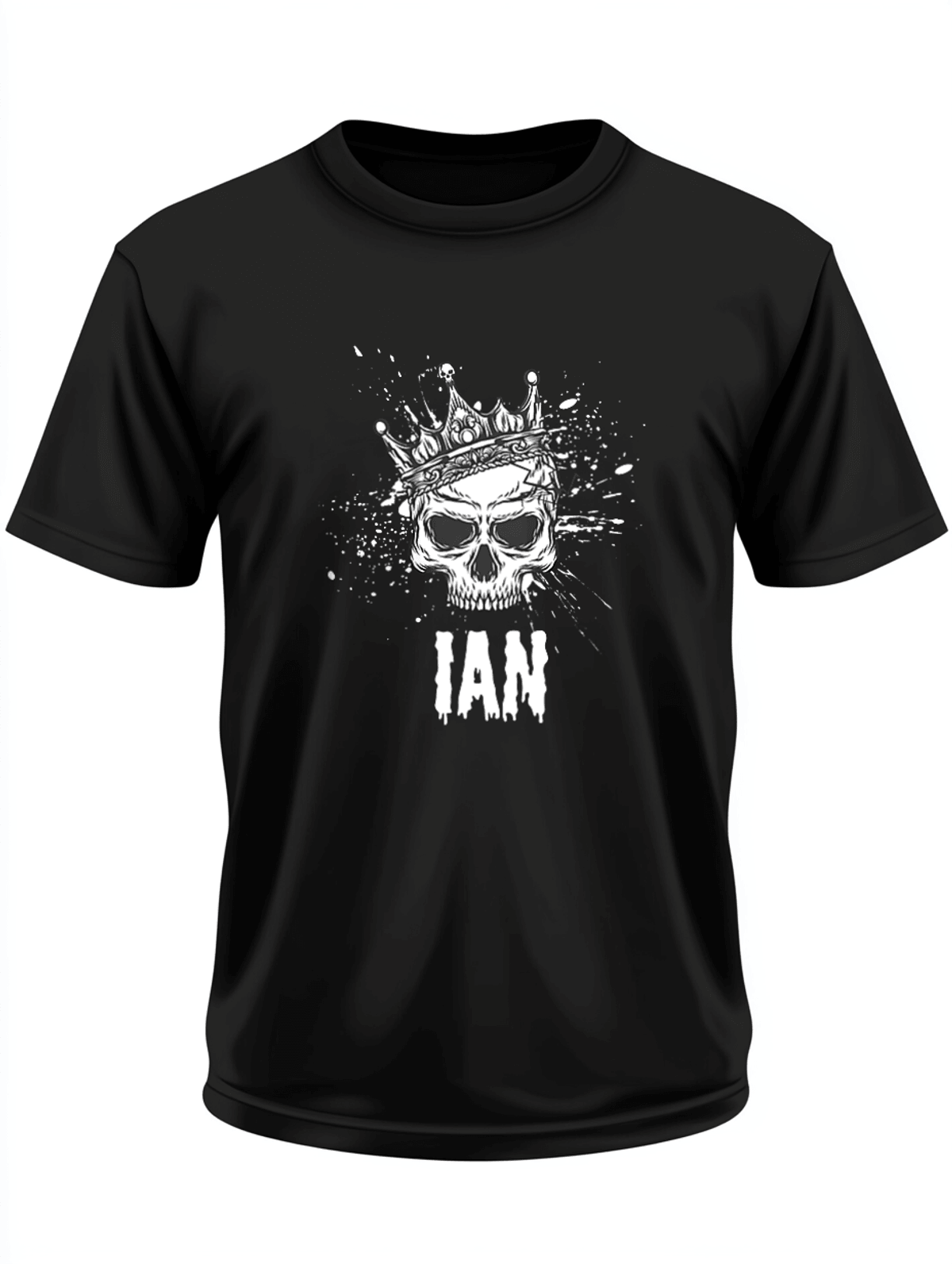 Personalized IAN Skull Crown T-Shirt