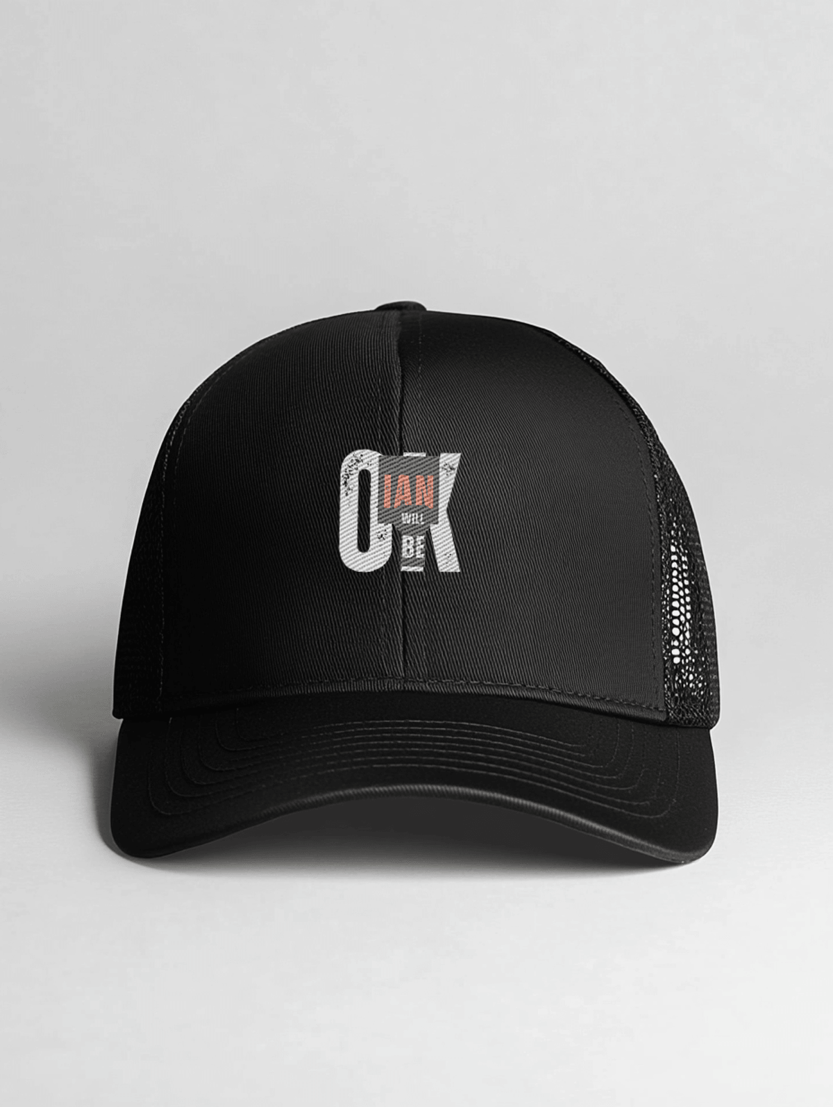 Personalized IAN Black Trucker Hat