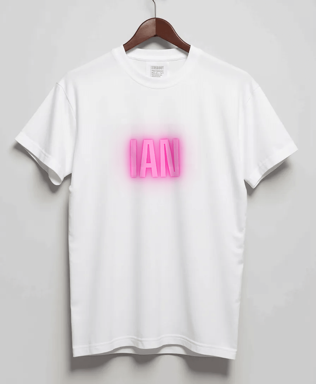 Personalized IAN Bold Neon-Pink T-Shirt