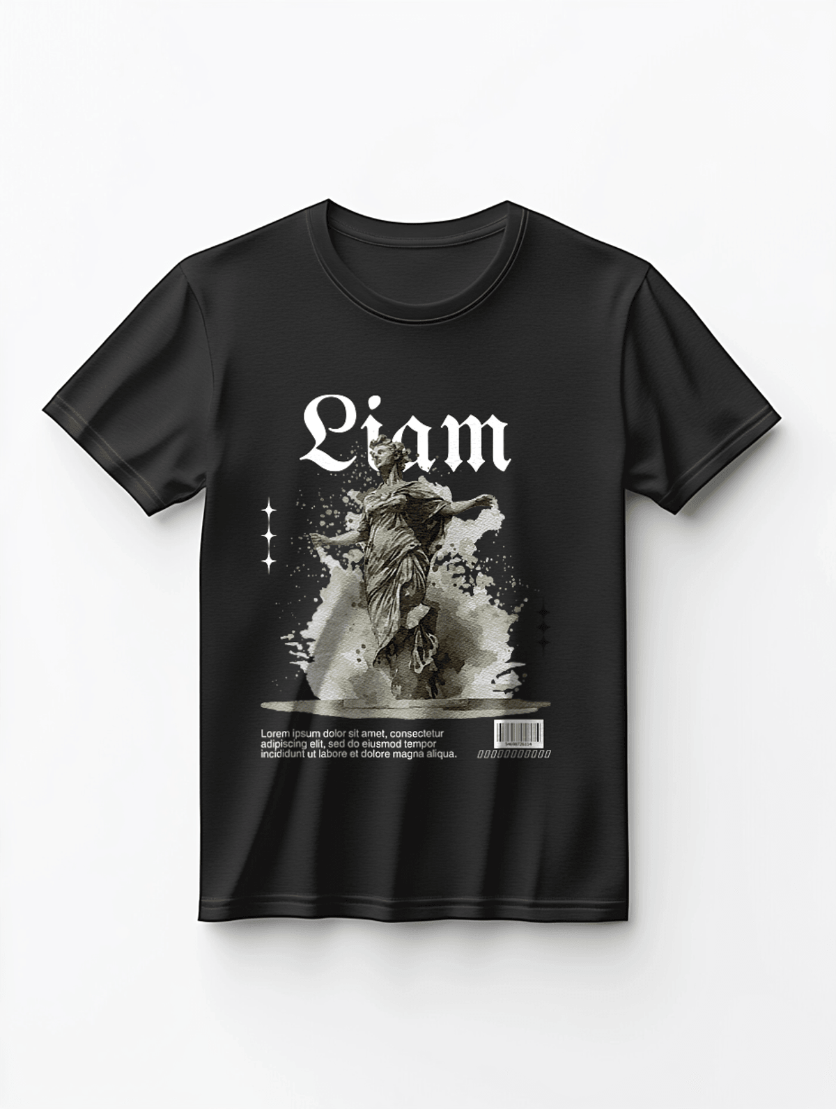 Personalized LIAM Monochrome Statue T-Shirt