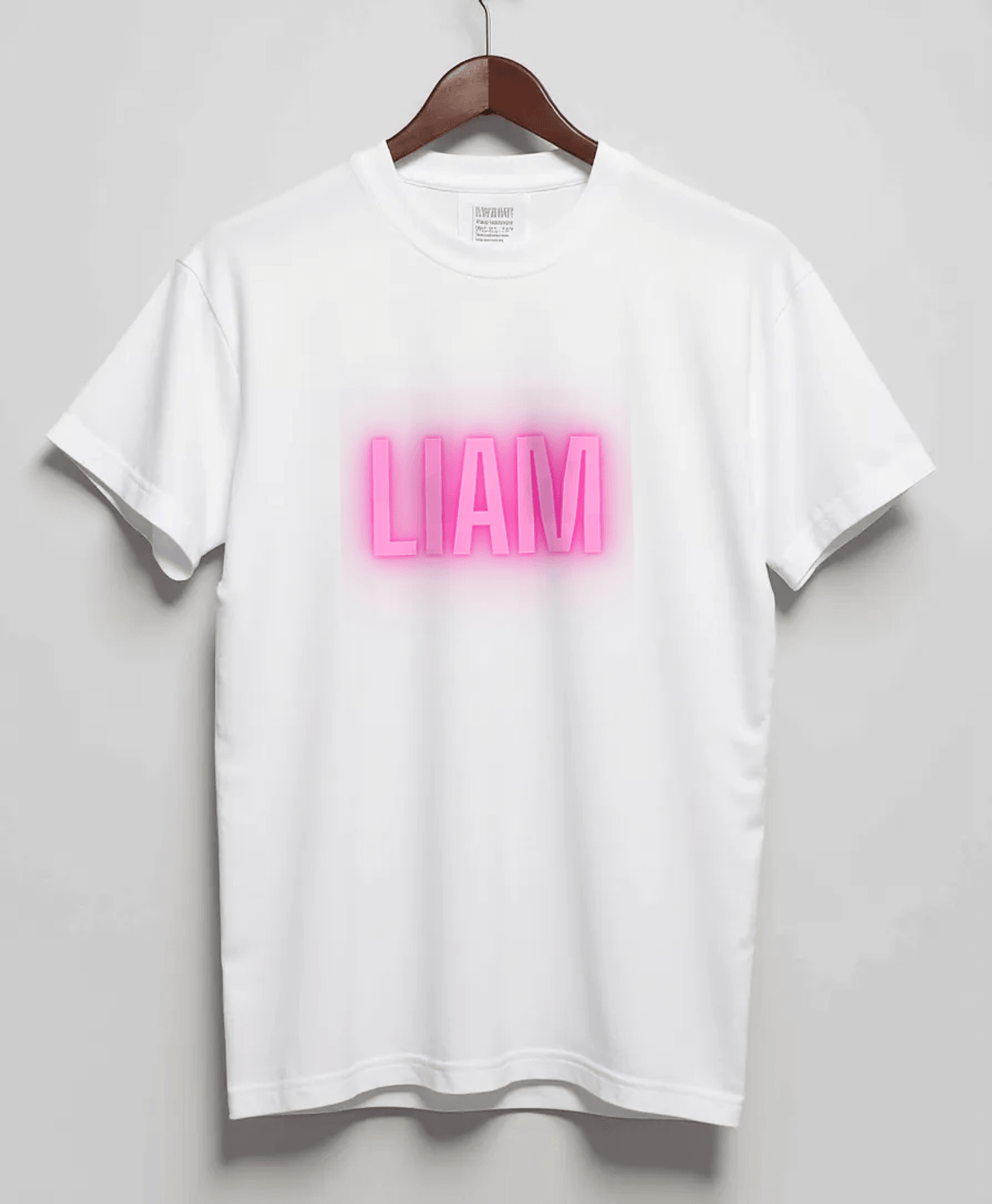 Personalized LIAM Bold Neon-Pink T-Shirt