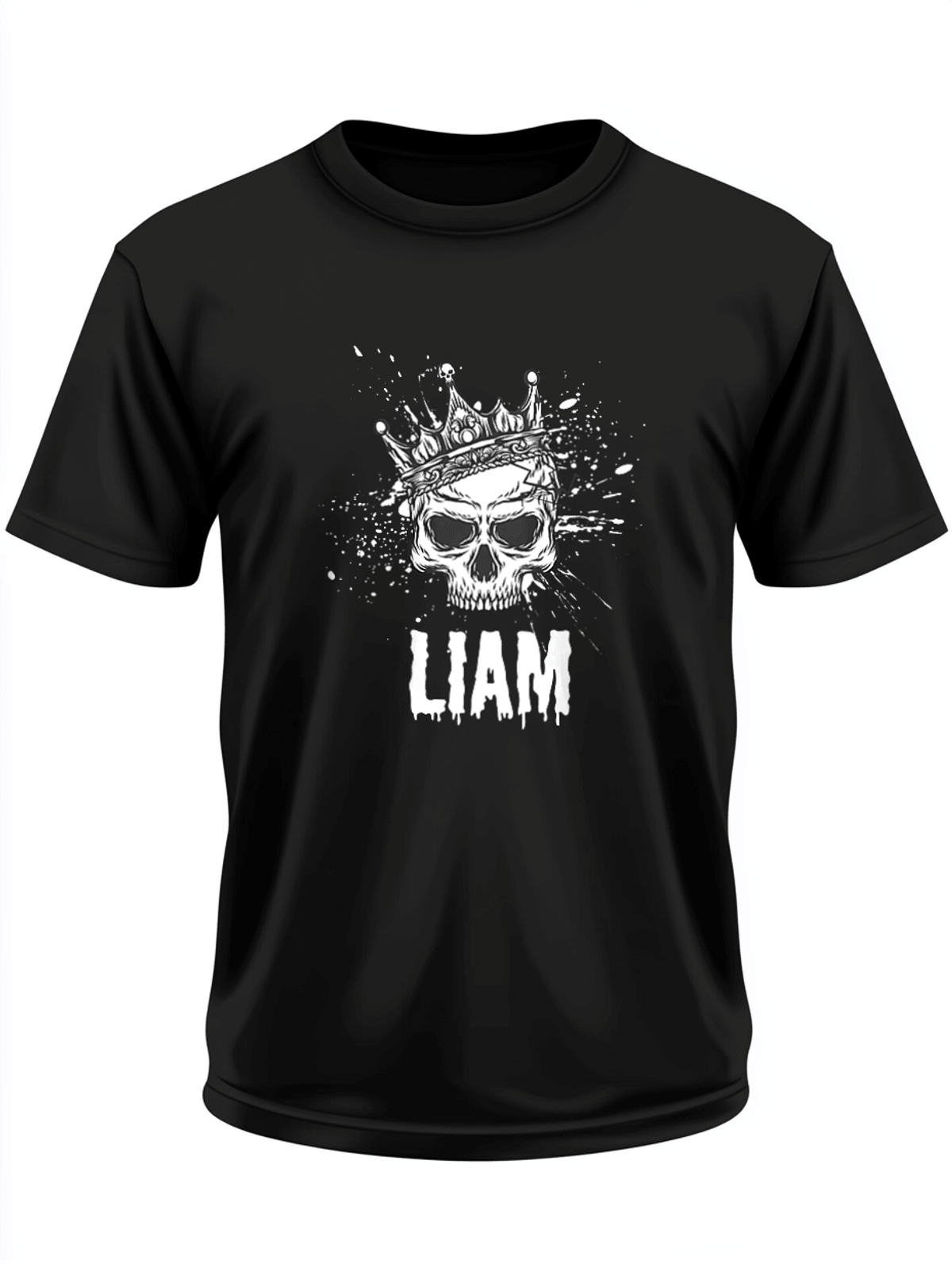 Personalized LIAM Skull Crown T-Shirt