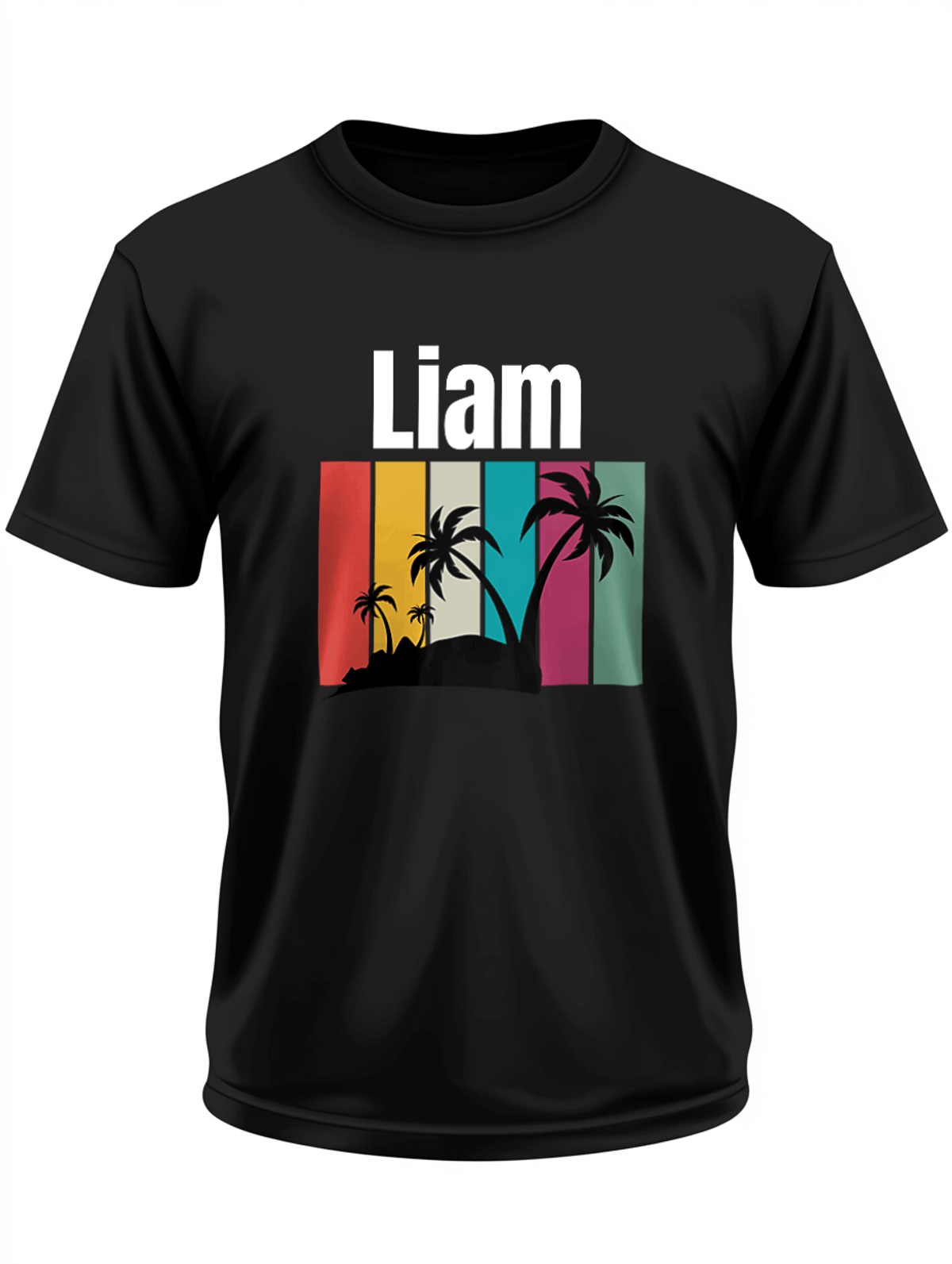 Personalized LIAM Retro Beach T-Shirt