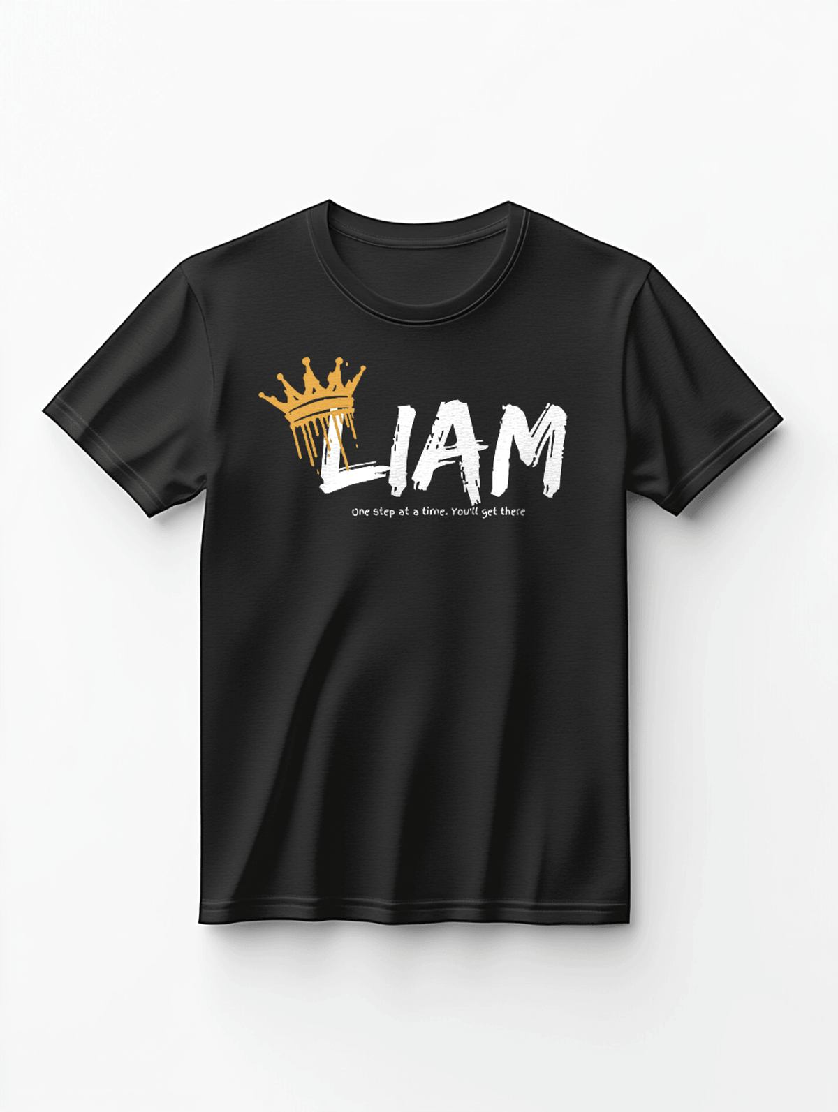 Personalized LIAM T-Shirt with Gold Crown