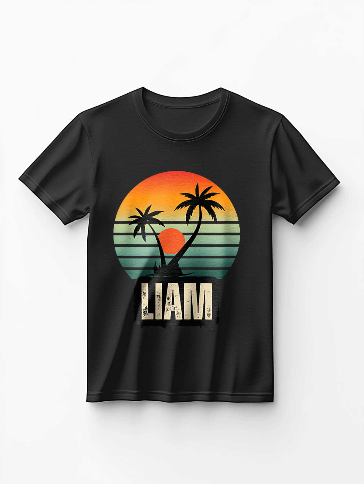 Personalized LIAM Retro Beach Vibe T-Shirt
