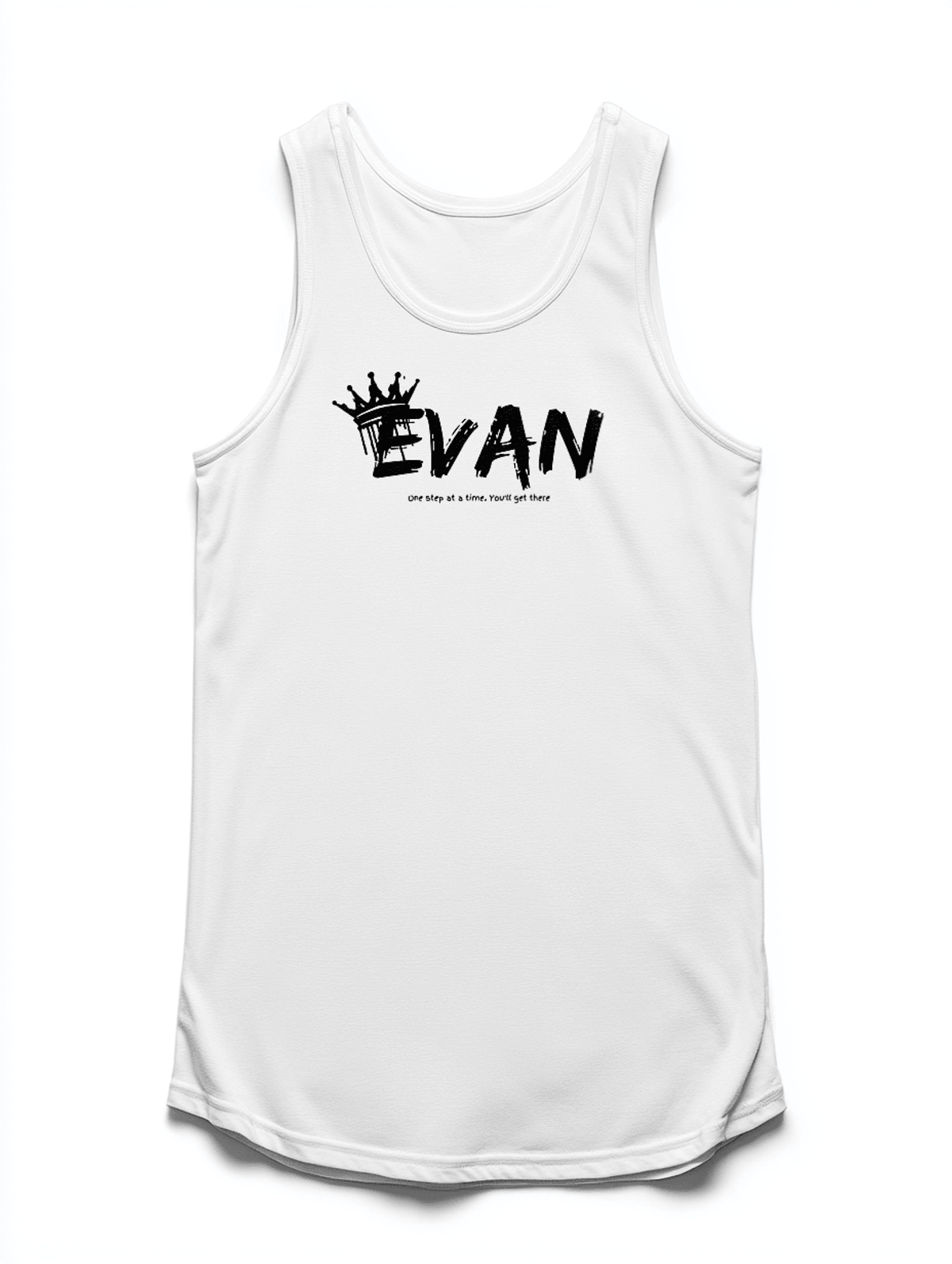 Personalized EVAN Tank Top with Crown Design