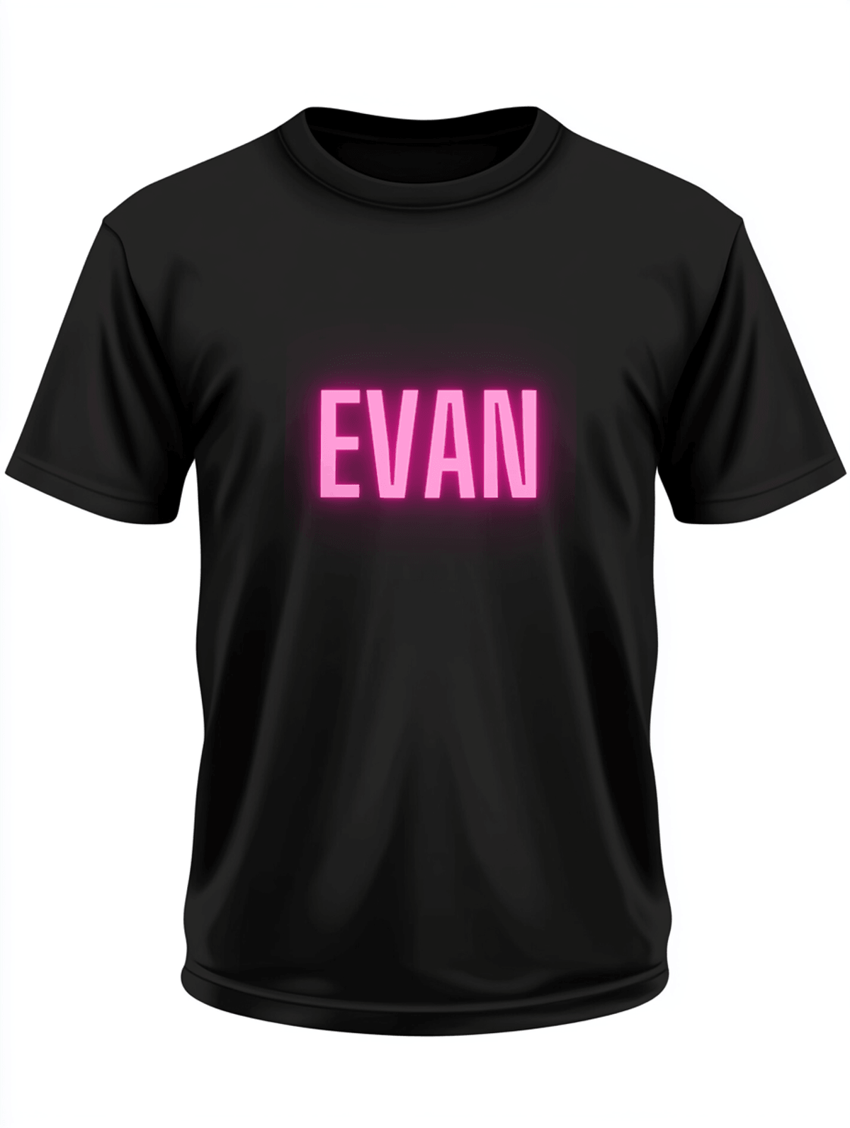 Personalized EVAN Neon-Pink T-Shirt