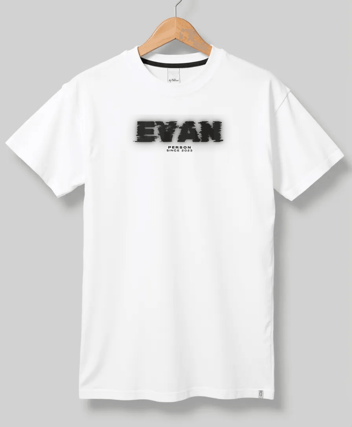 Personalized EVAN Glitch-Style T-Shirt