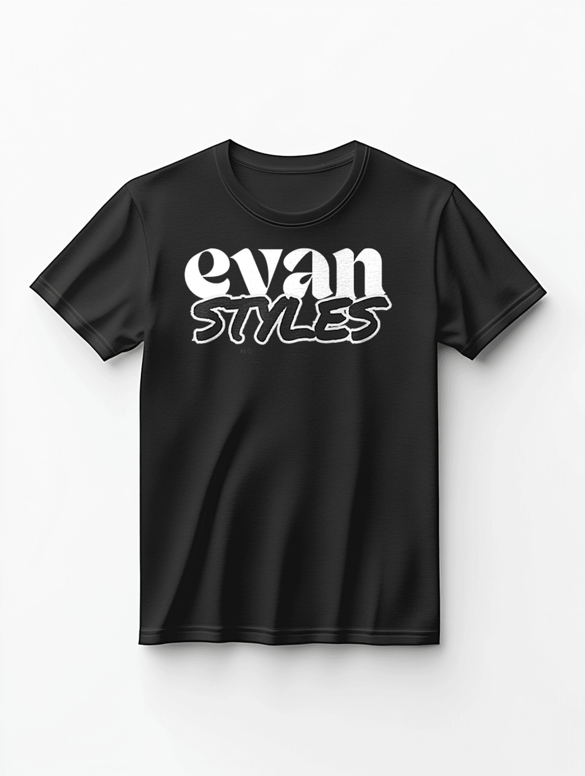 Personalized EVAN T-Shirt in Black and White