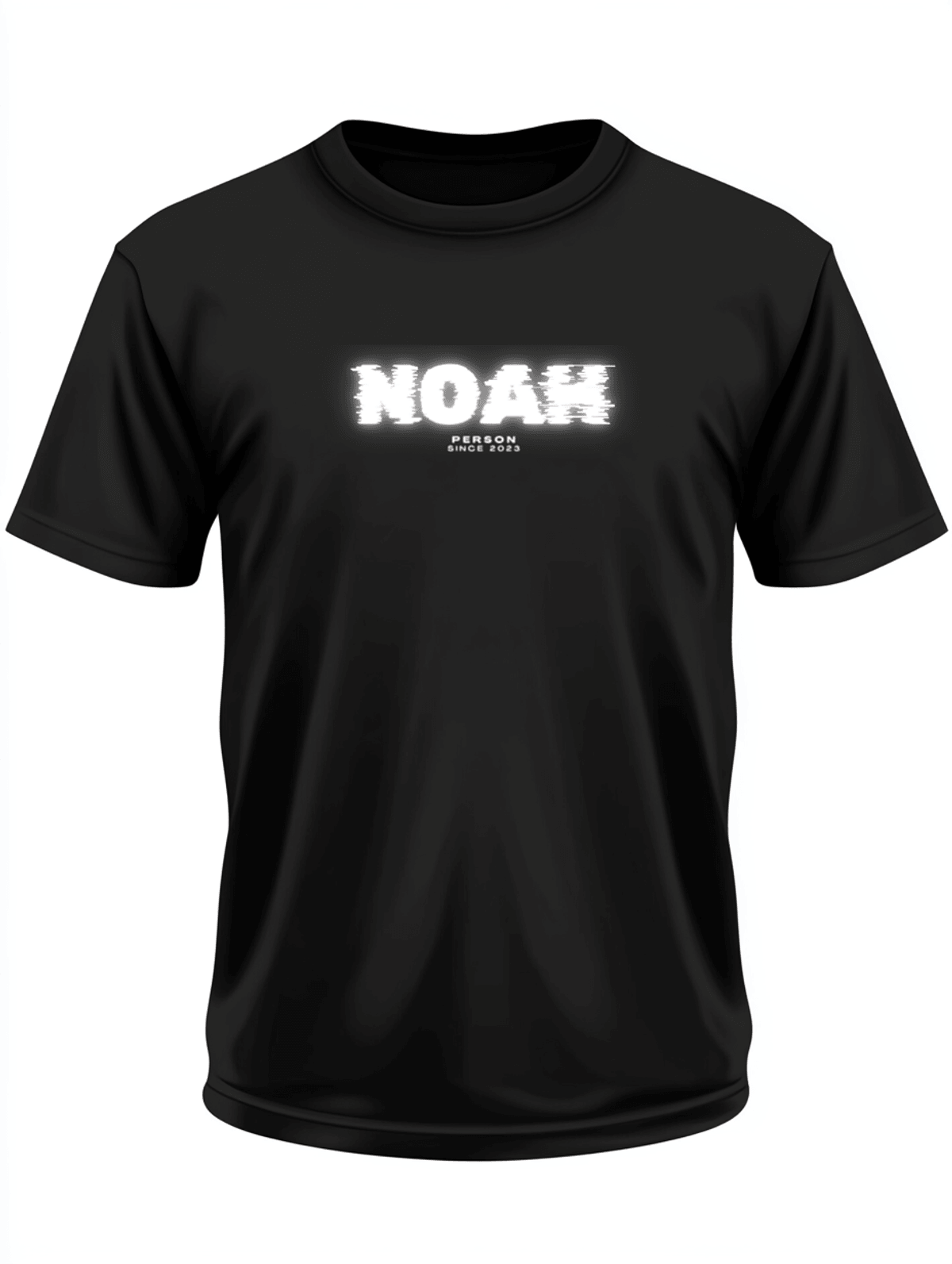 Personalized NOAH Glitch-Style T-Shirt