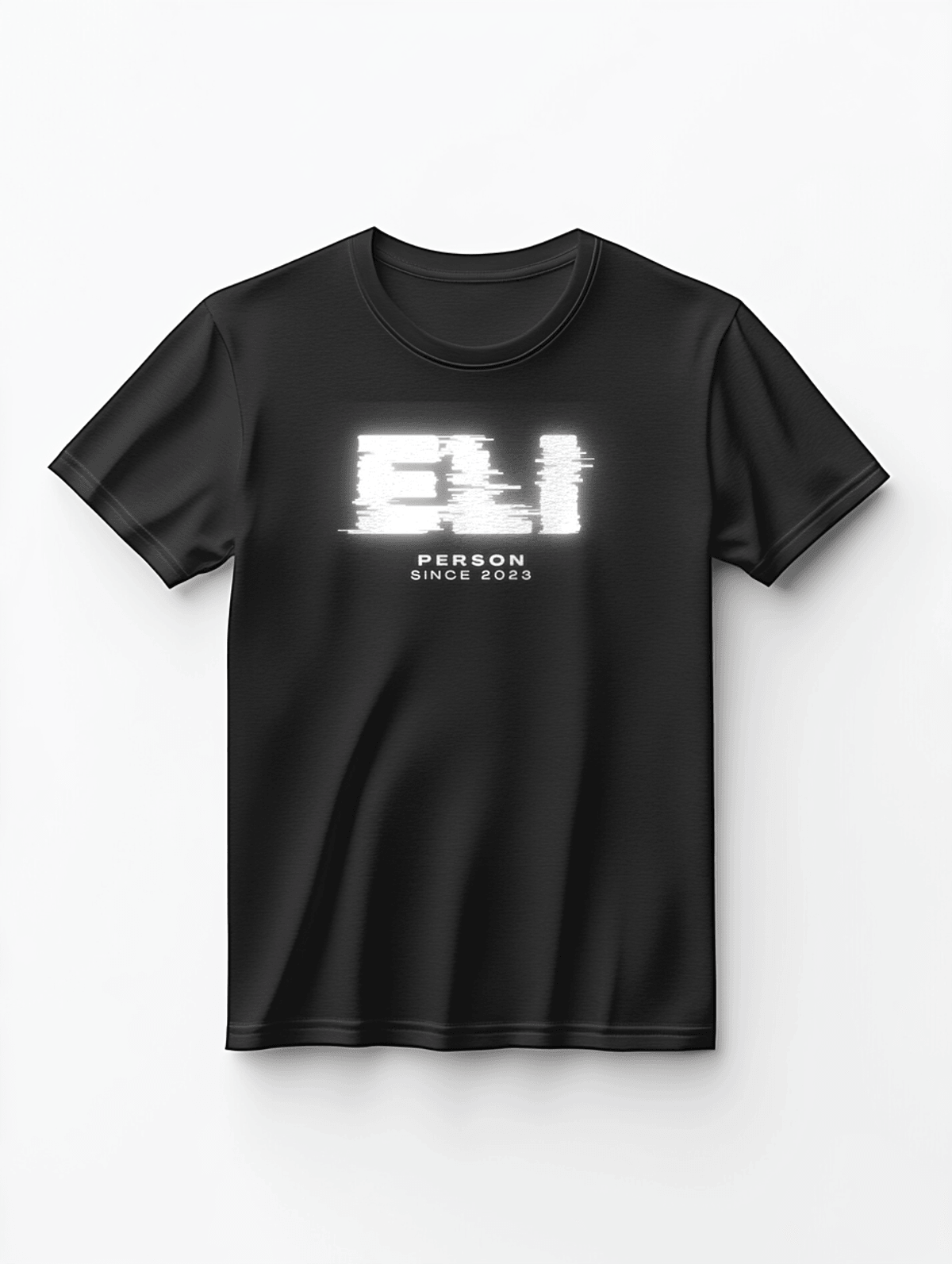 Personalized ELI Distressed Glitch-Style T-Shirt
