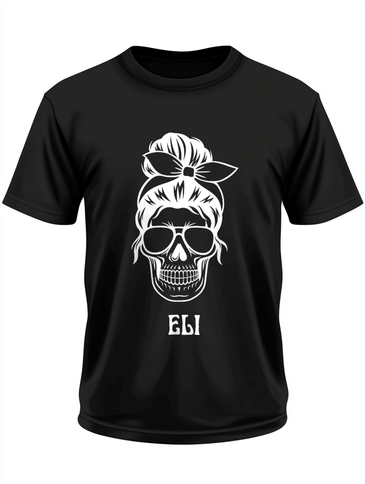 Personalized ELI Rockabilly Skull T-Shirt