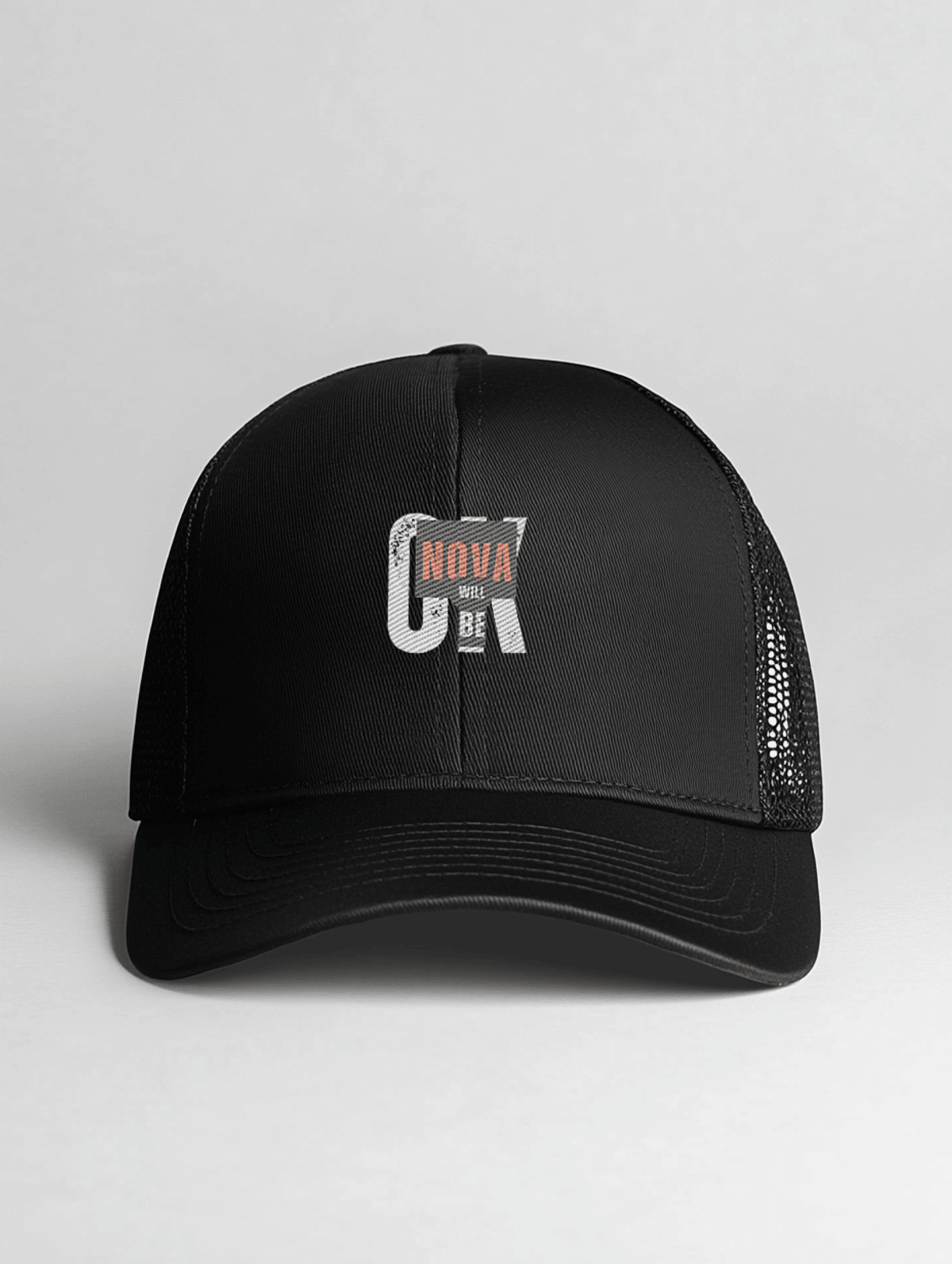 Personalized NOVA Black Trucker Hat