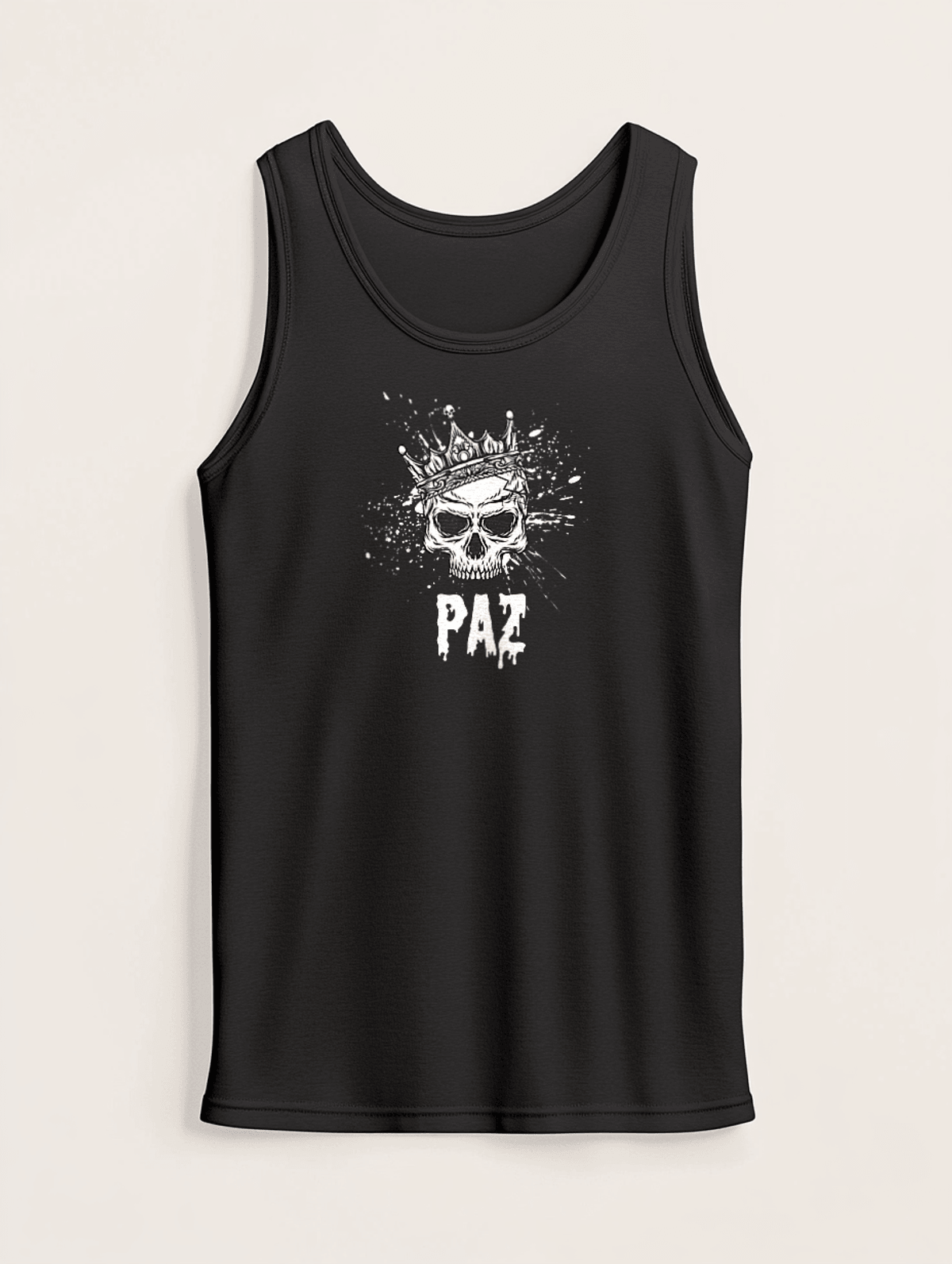 Personalized PAZ Crowned Skull Tank Top