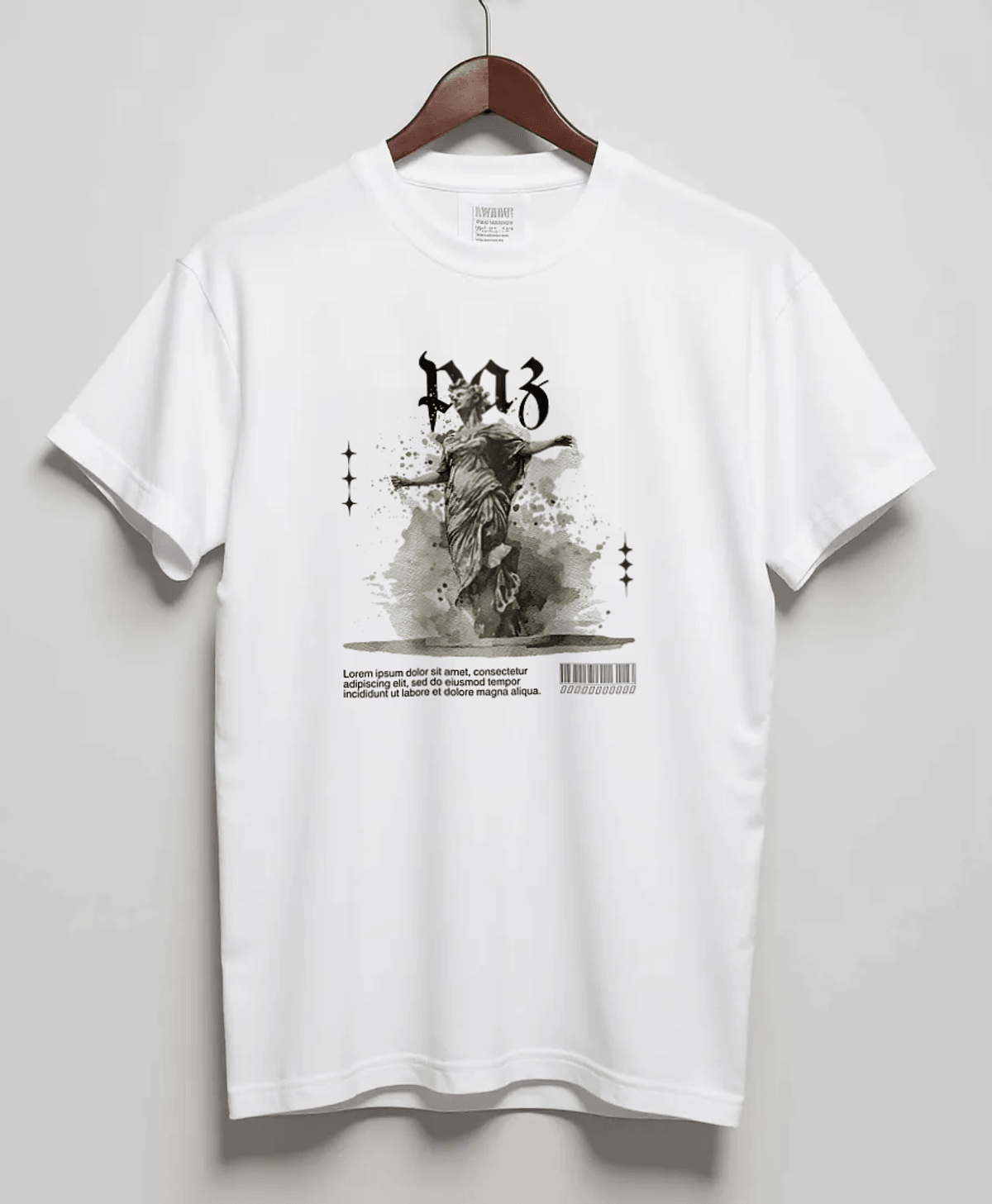 Personalized PAZ Blackletter Typography T-Shirt