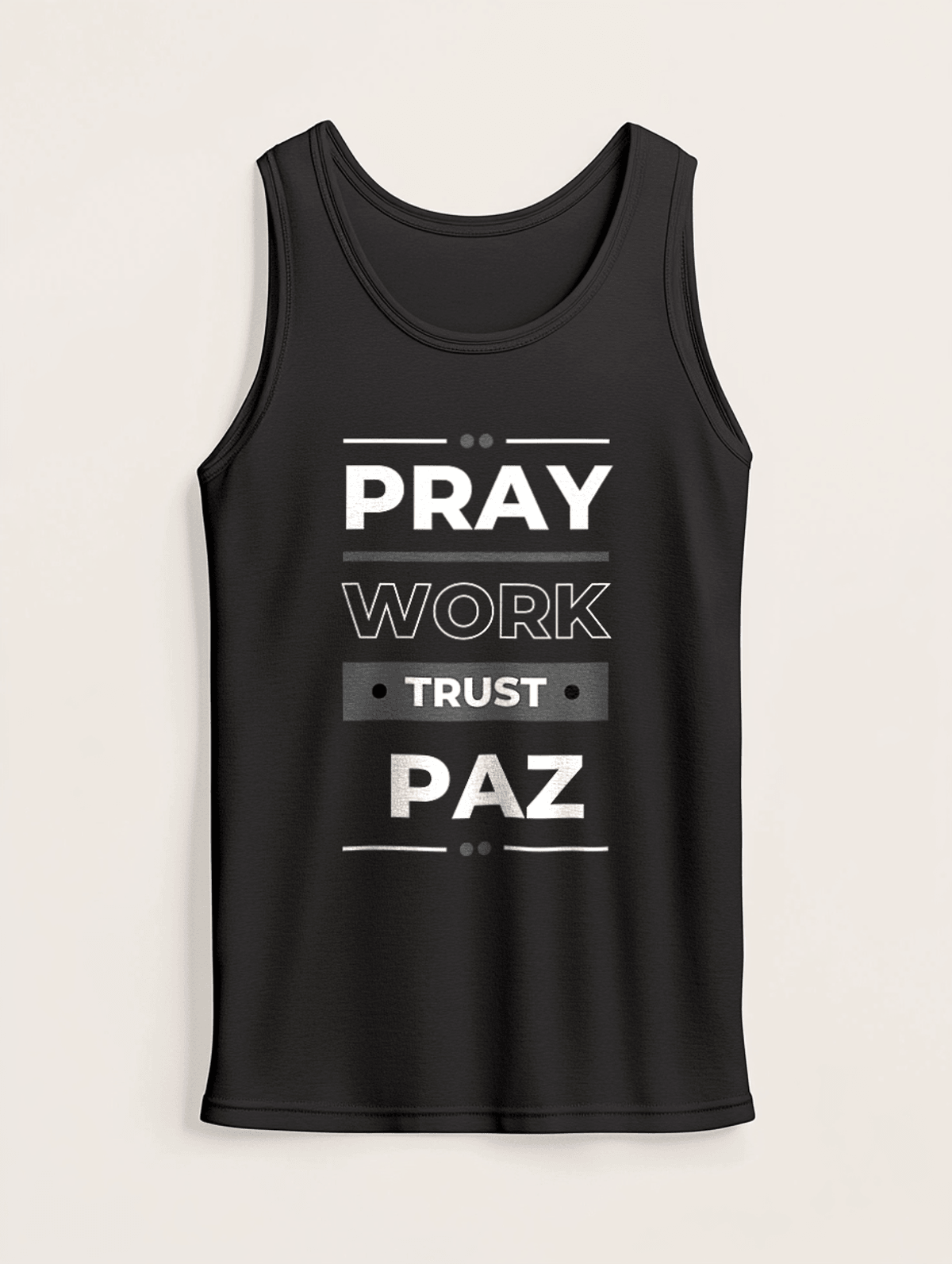 Personalized PAZ Pray Work Trust Tank Top