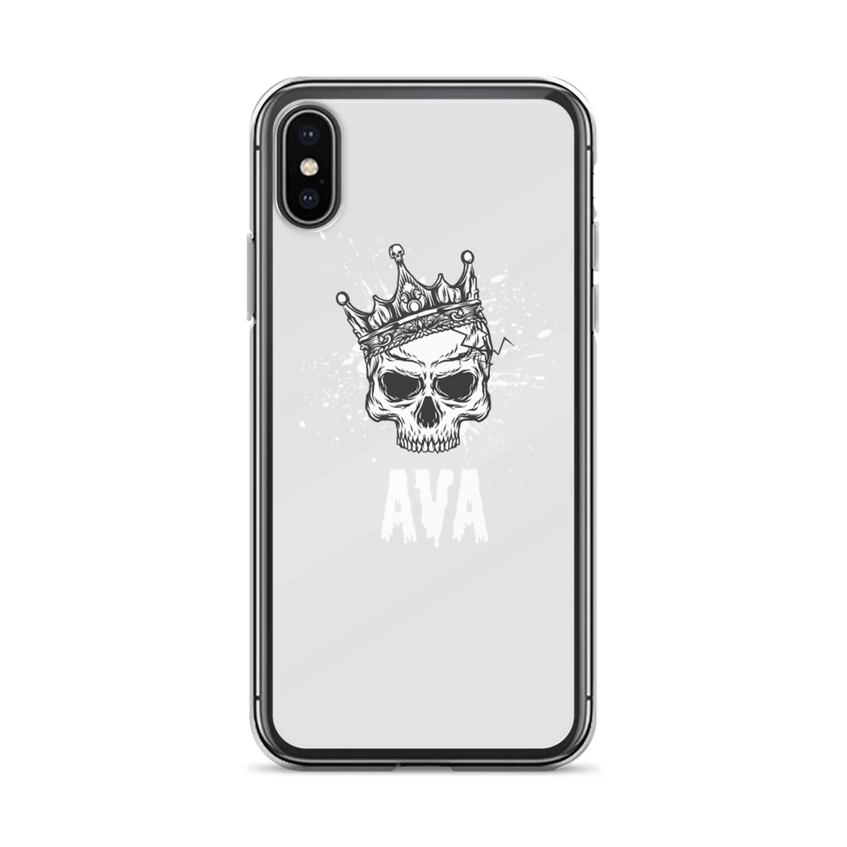 Personalized AVA Crowned Skull Phone Case