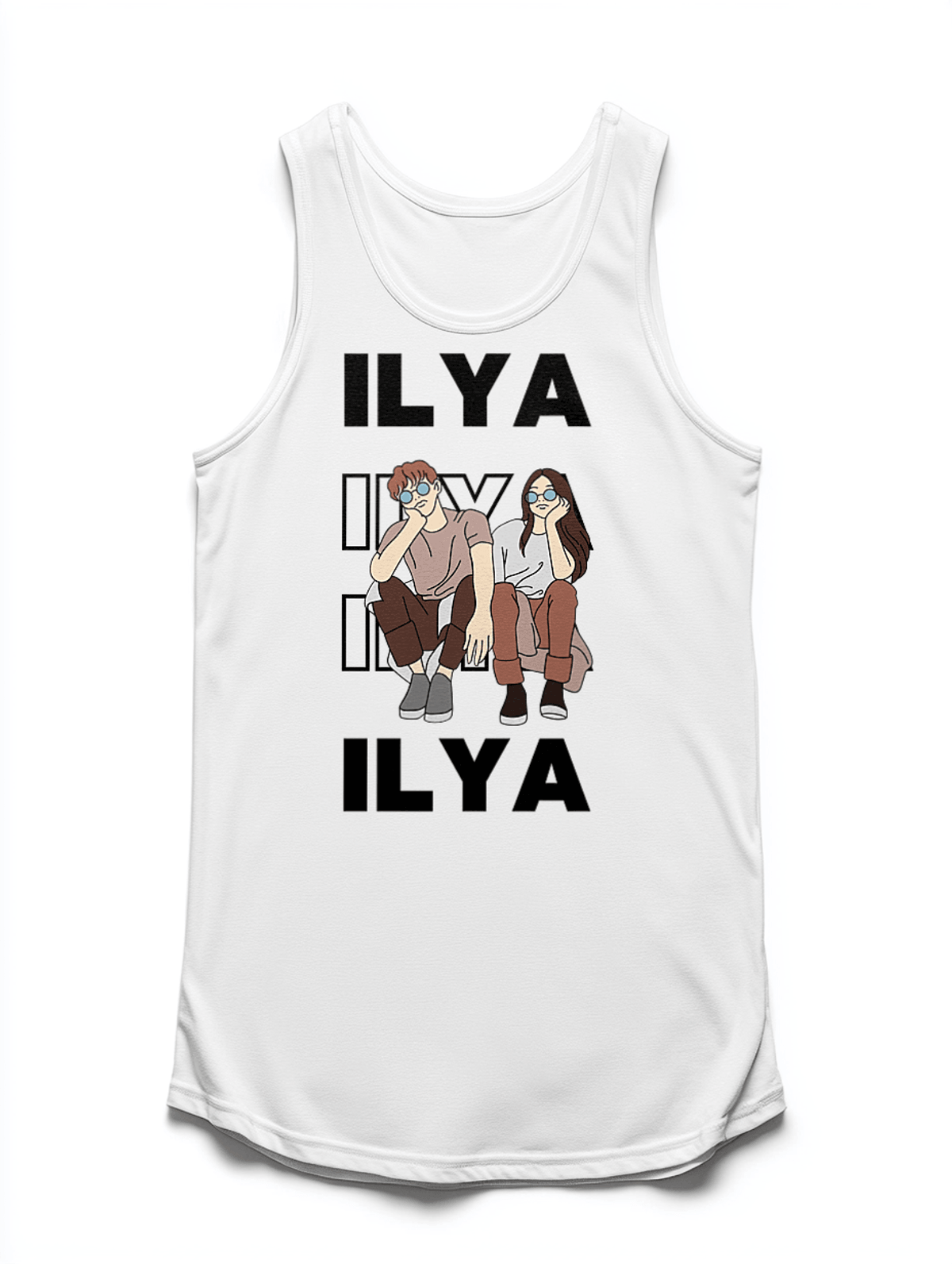 Personalized ILYA Relaxed Vibe Tank Top