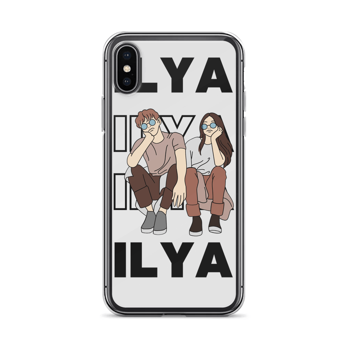 Personalized ILYA Clear Phone Case