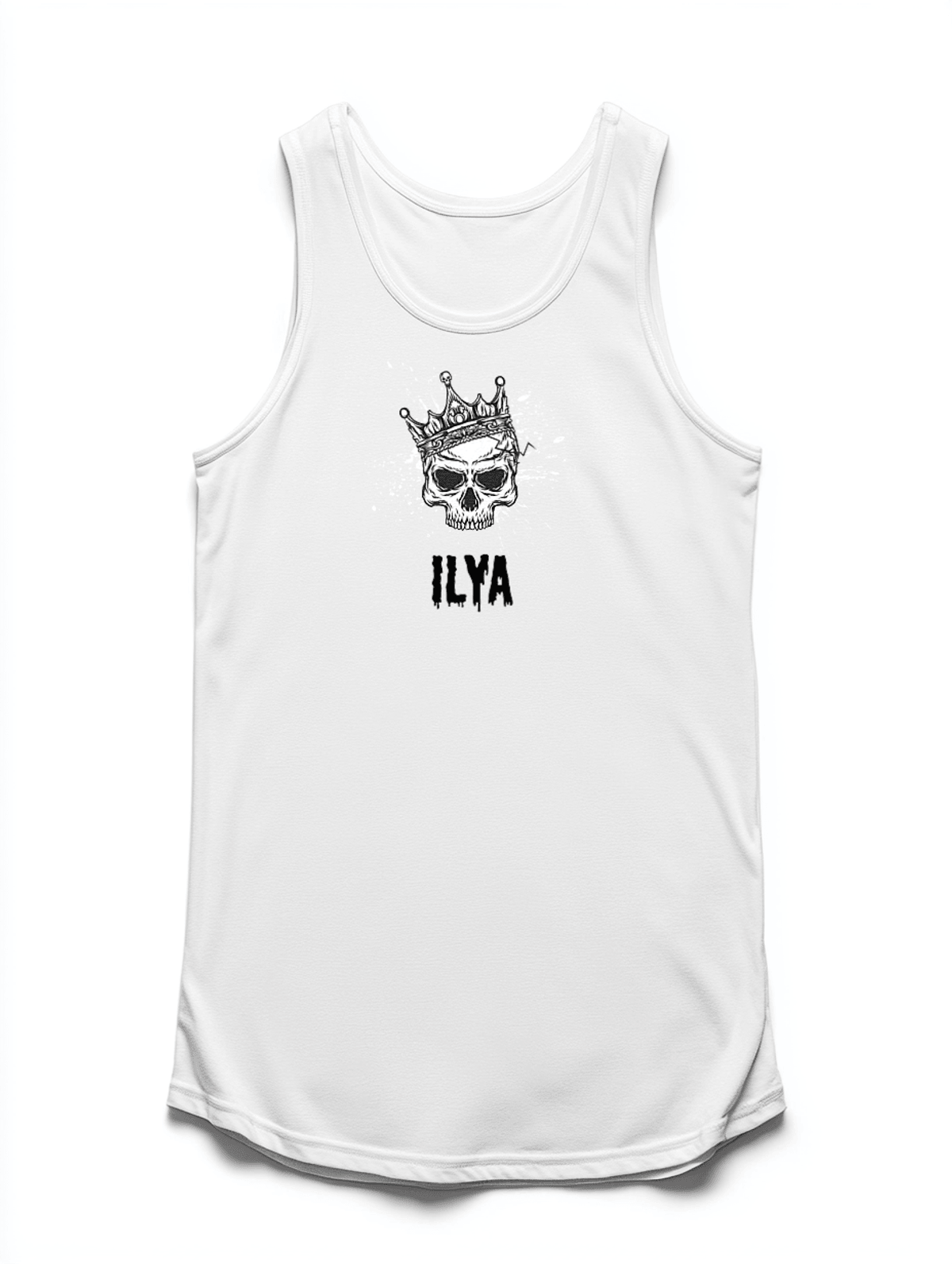 Personalized ILYA Skull Crown Tank Top