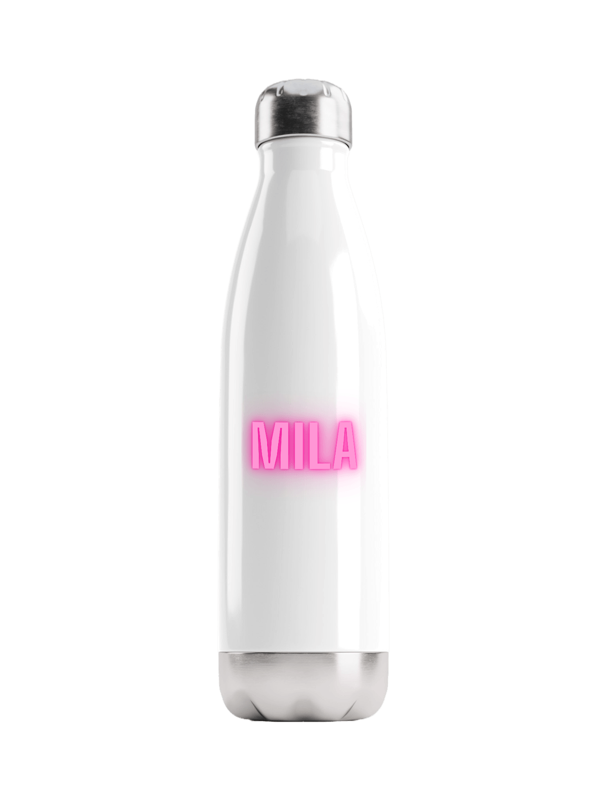 Personalized MILA Neon-Pink Water Bottle