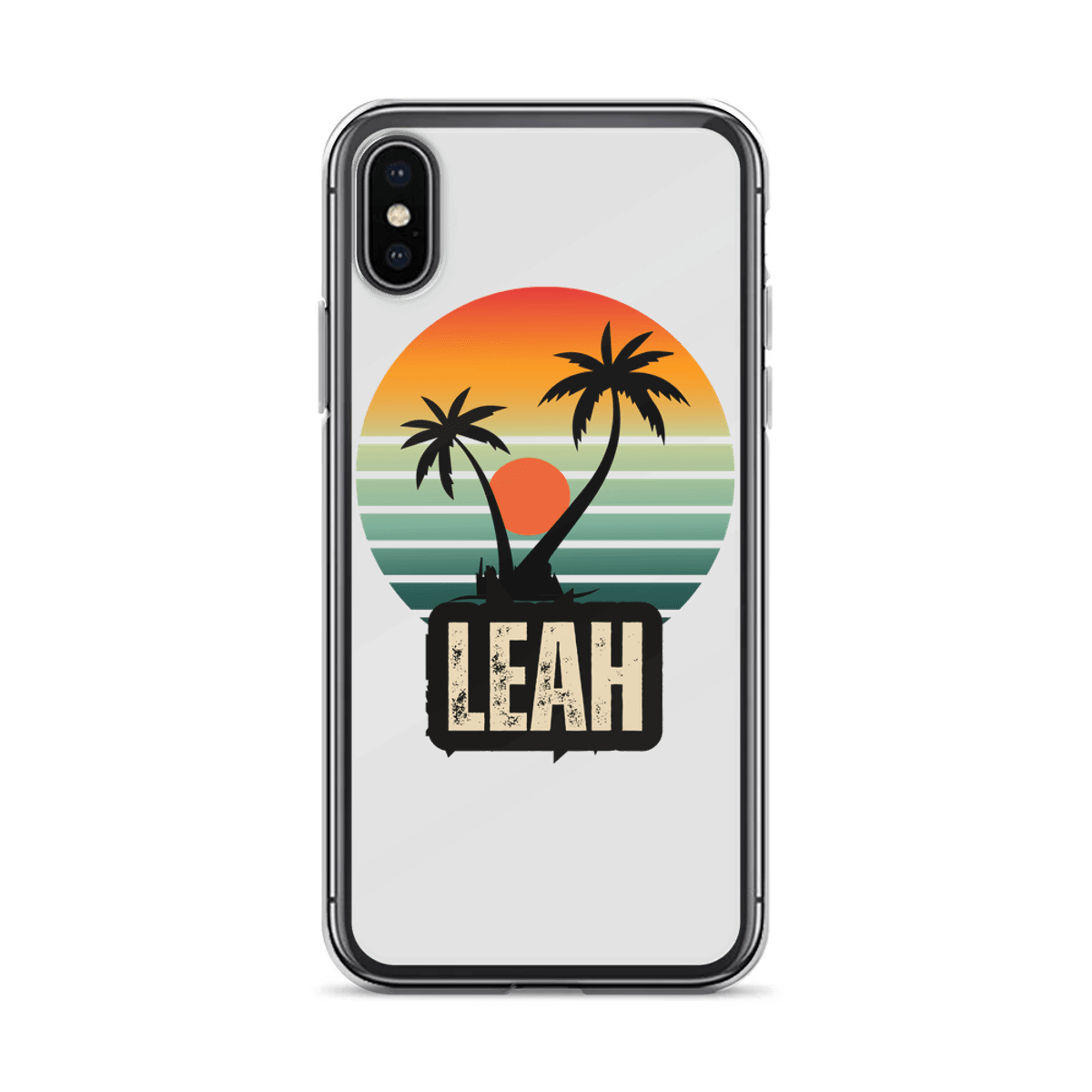 Personalized LEAH Retro Sunset Phone Case