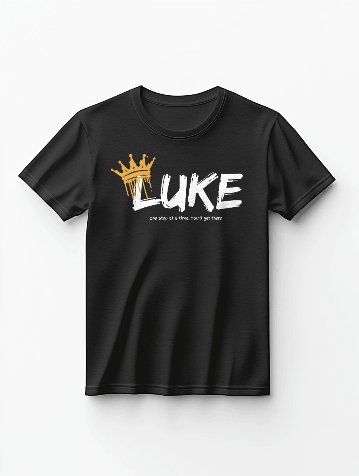 Personalized LUKE T-Shirt with Gold Crown