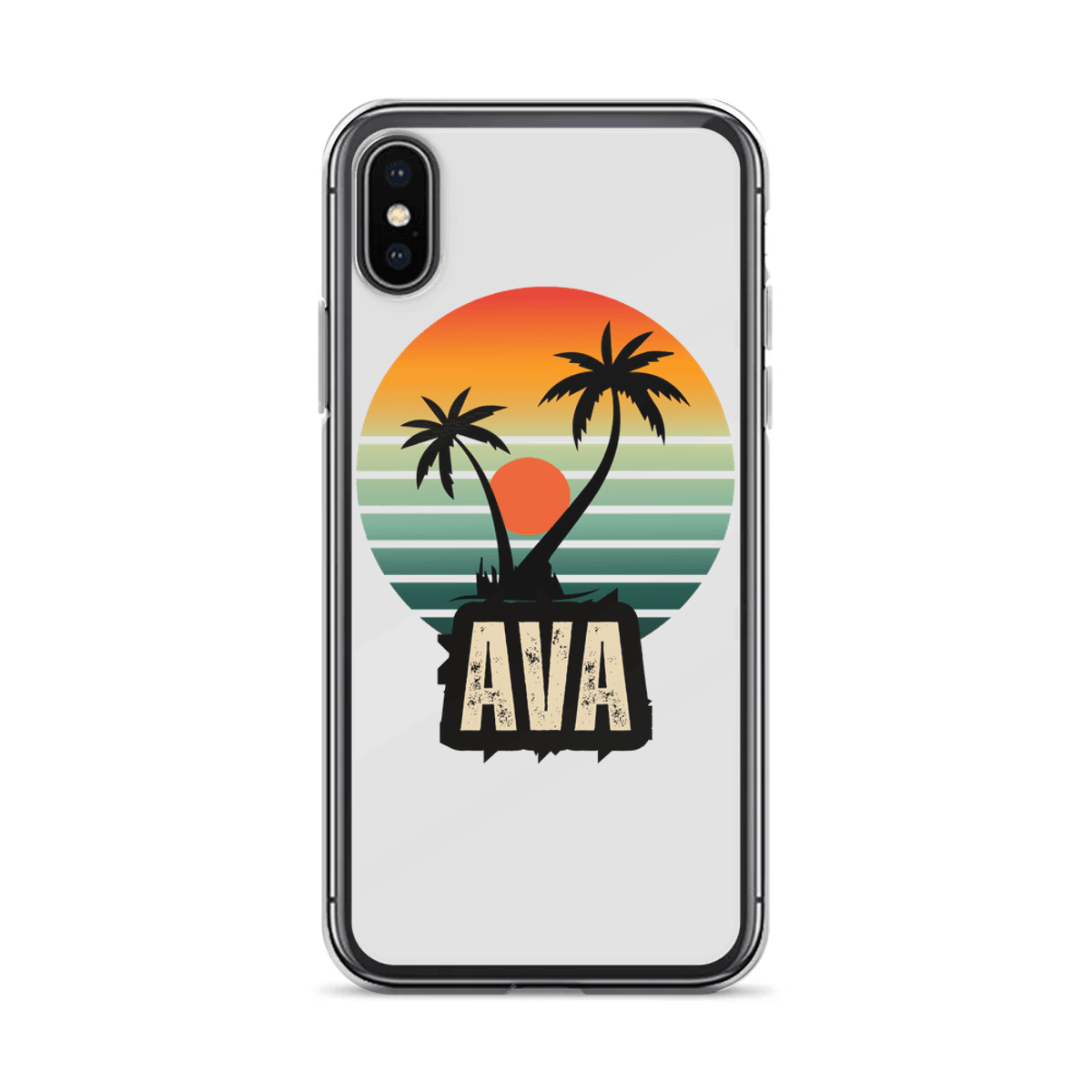 Personalized AVA Retro Sunset Phone Case
