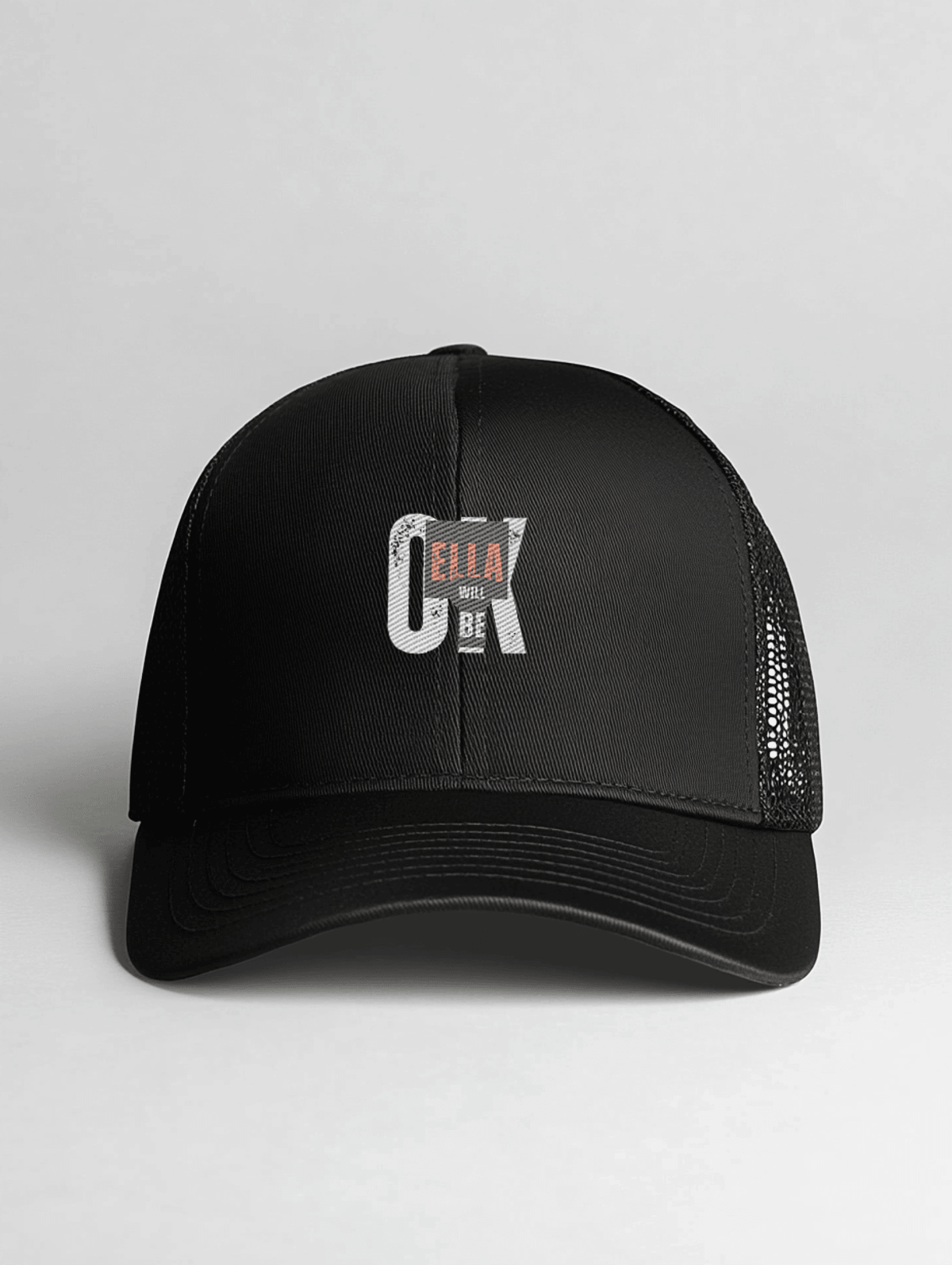 Personalized ELLA Black Trucker Hat