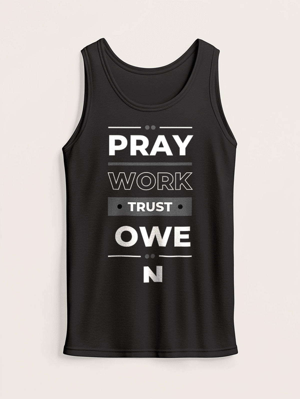 Personalized OWEN Pray Work Trust Tank Top