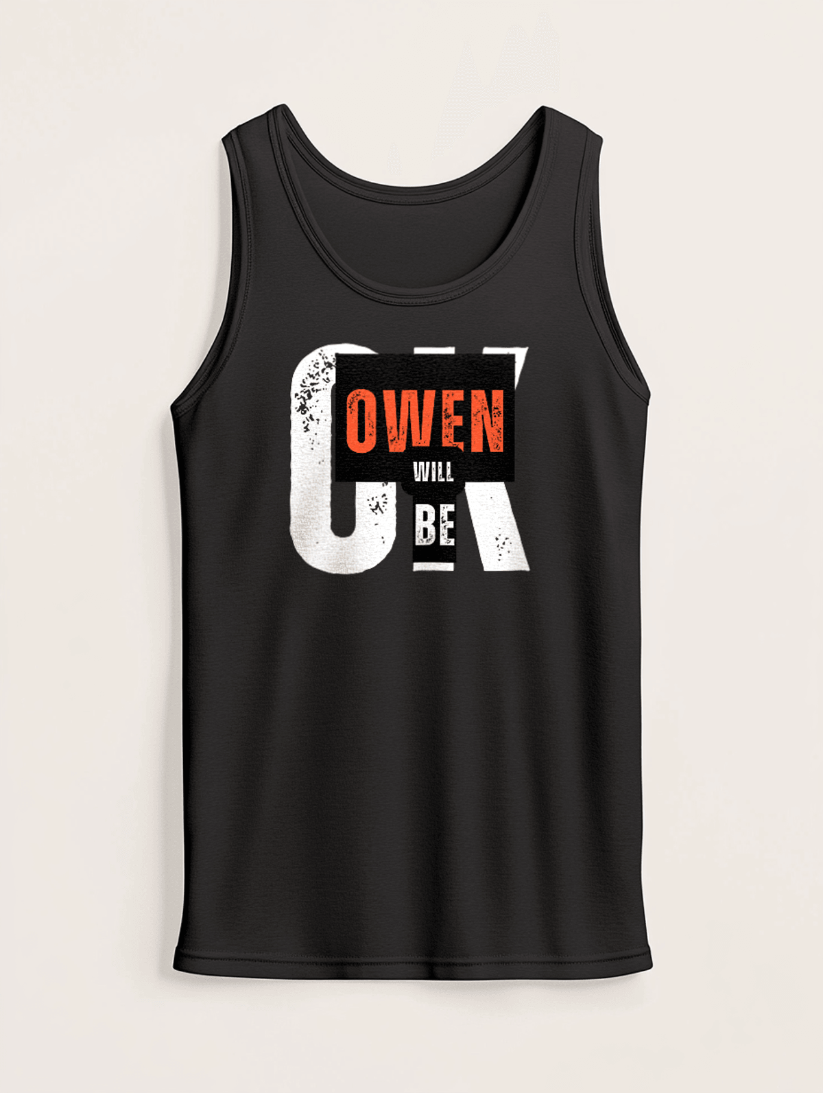 Personalized OWEN Distressed OK Tank Top