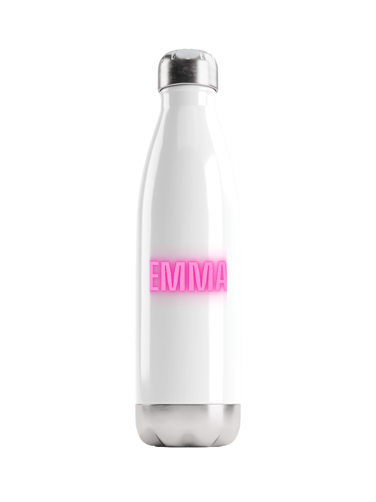 Personalized EMMA Neon-Pink Water Bottle