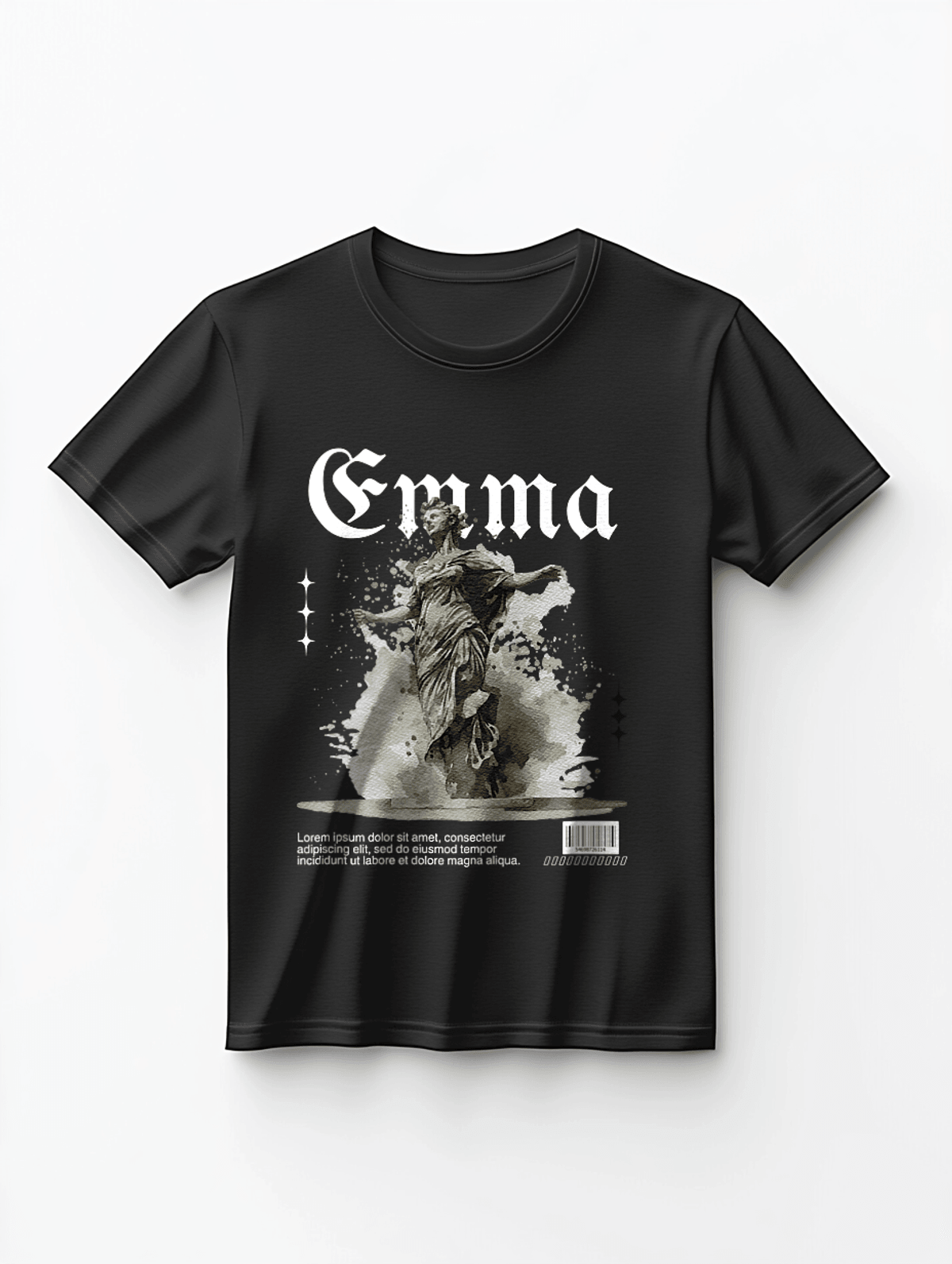 Personalized EMMA Monochrome Statue T-Shirt