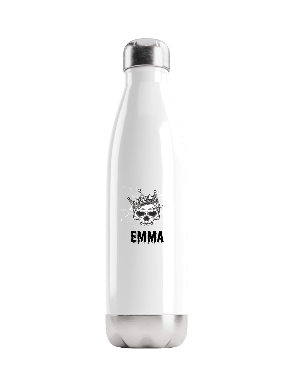 Personalized EMMA Skull Water Bottle