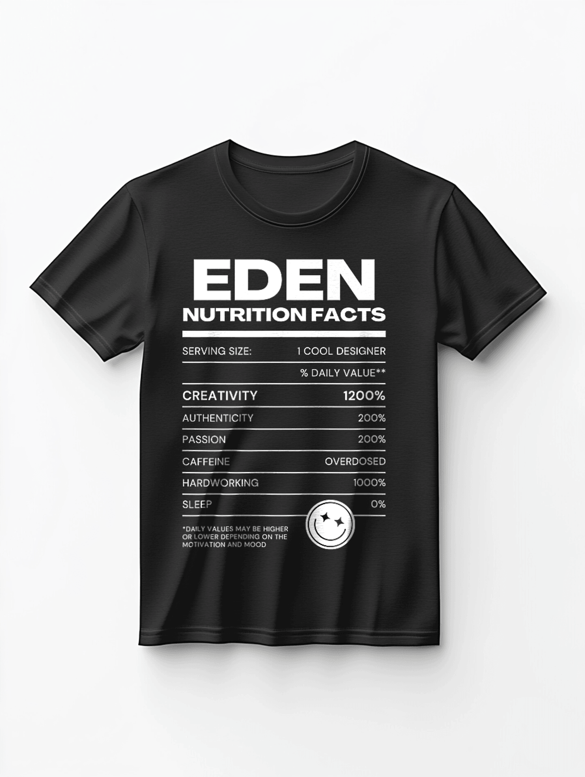 Personalized EDEN Nutrition-Label Graphic Tee