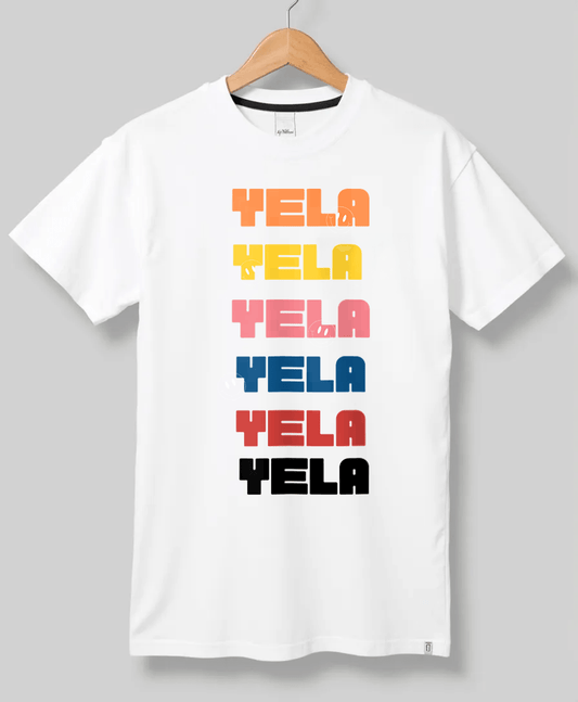 YELA's Personalized Colorful YELA Design T-Shirt - Unique Gift