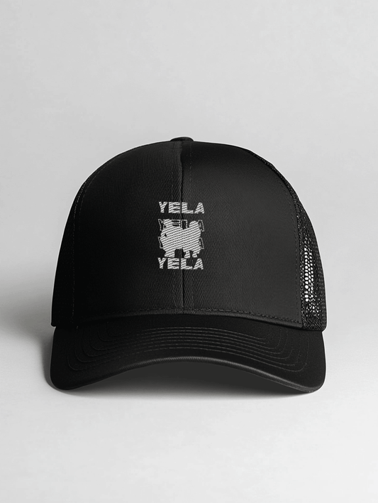 Stylish YELA Cap with Unique Animated Figures Design