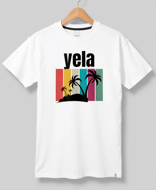 YELA" Personalized White T-Shirt with Bold Crown Design & Motivation