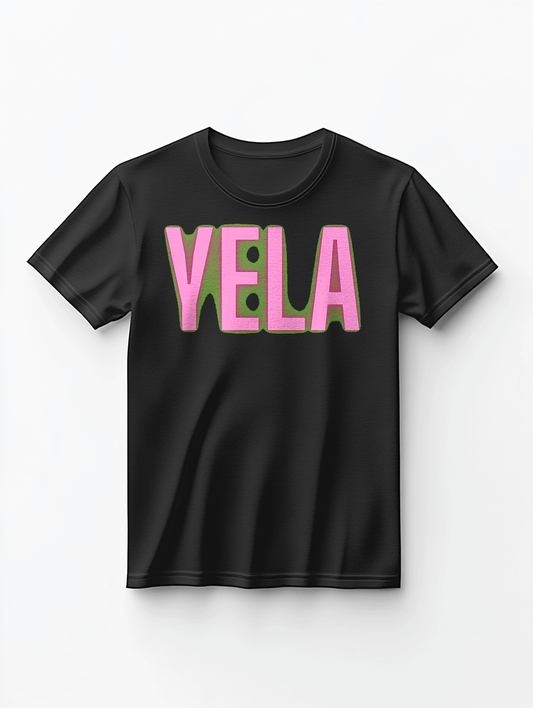Customizable "Pray, Work, Trust, YELA" Inspirational Black T-Shirt