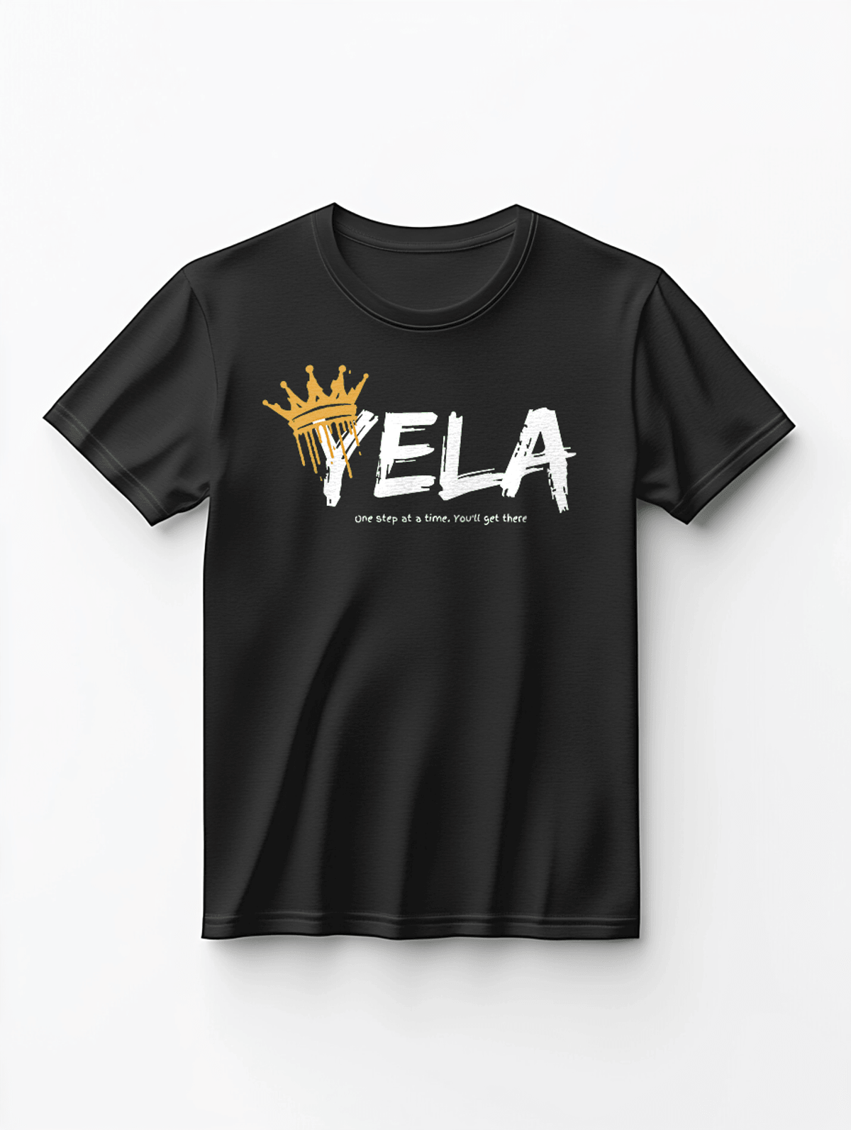 YELA's Personalized Sunset Tee with Vibrant Tropical Design