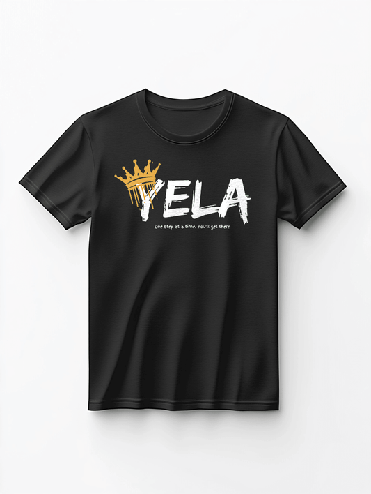 YELA's Personalized Sunset Tee with Vibrant Tropical Design