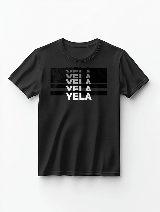 YELA's Personalized Sunset Tee with Vibrant Tropical Design