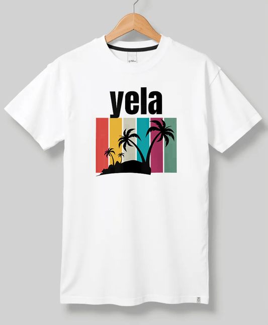 Customized YELA Tropical Sunset T-Shirt - Vibrant & High Quality
