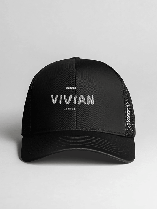 VIVIAN Personalized Black Cap - Chic Design