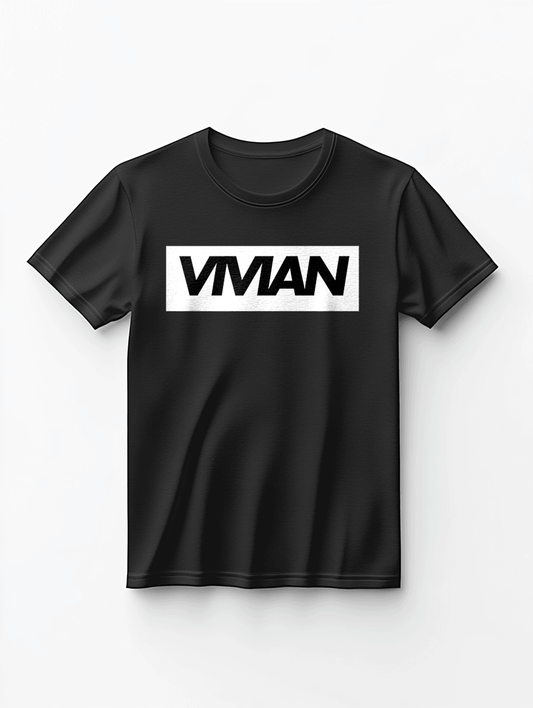 VIVIAN Minimalist T-Shirt | Black & White Design